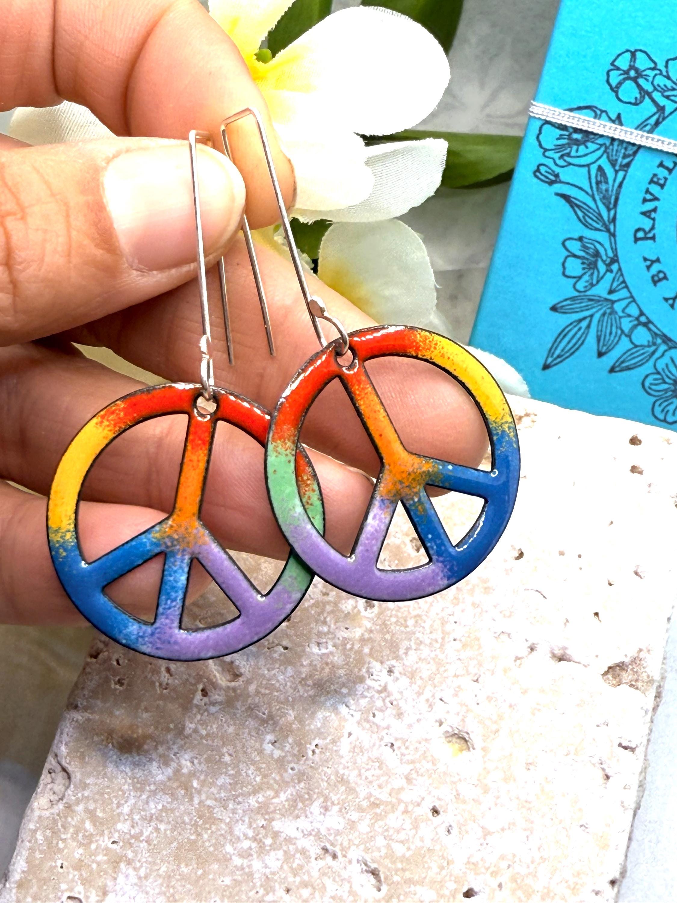 Rainbow Peace Earrings