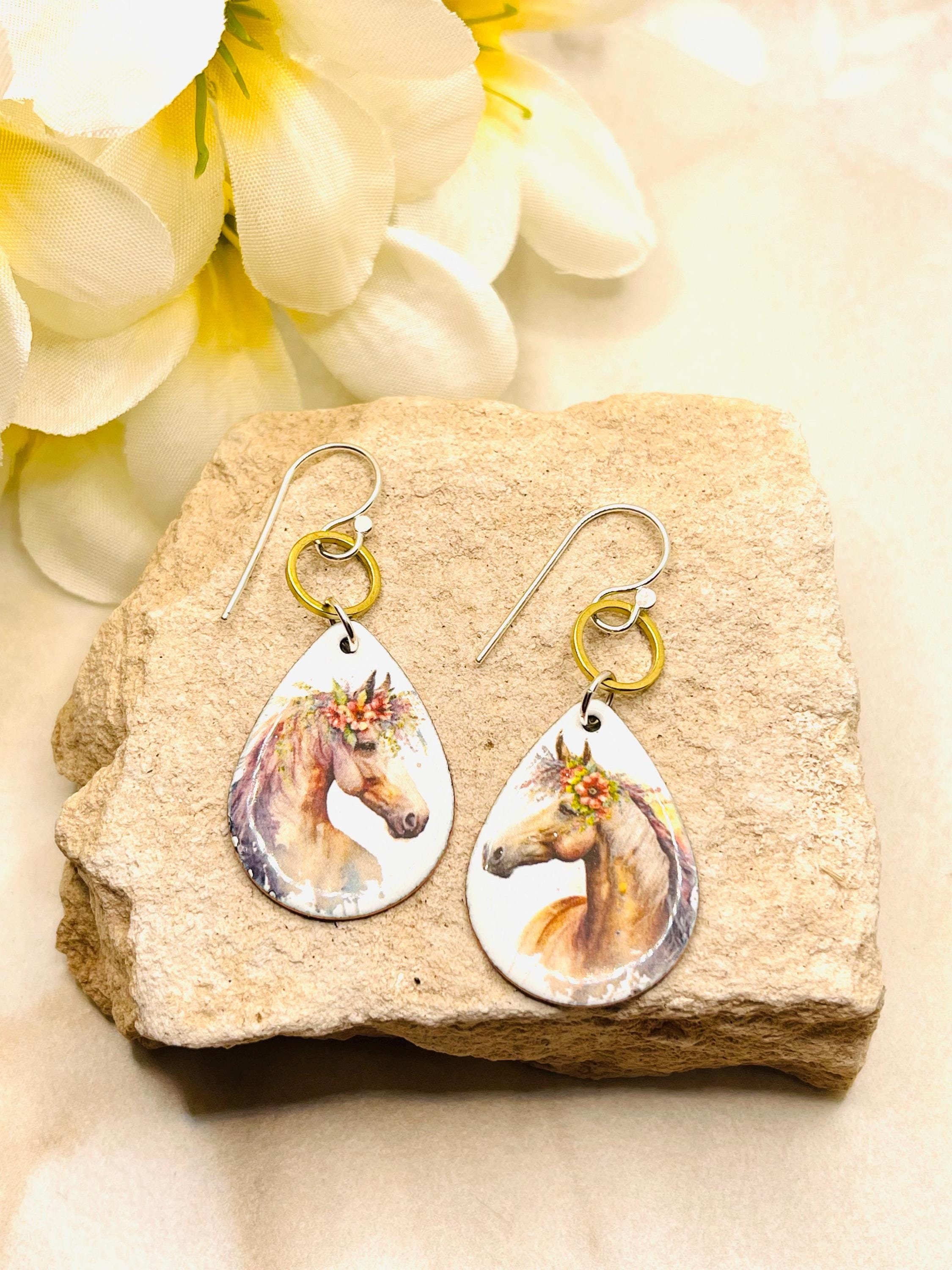 Floral Horses, Earrings