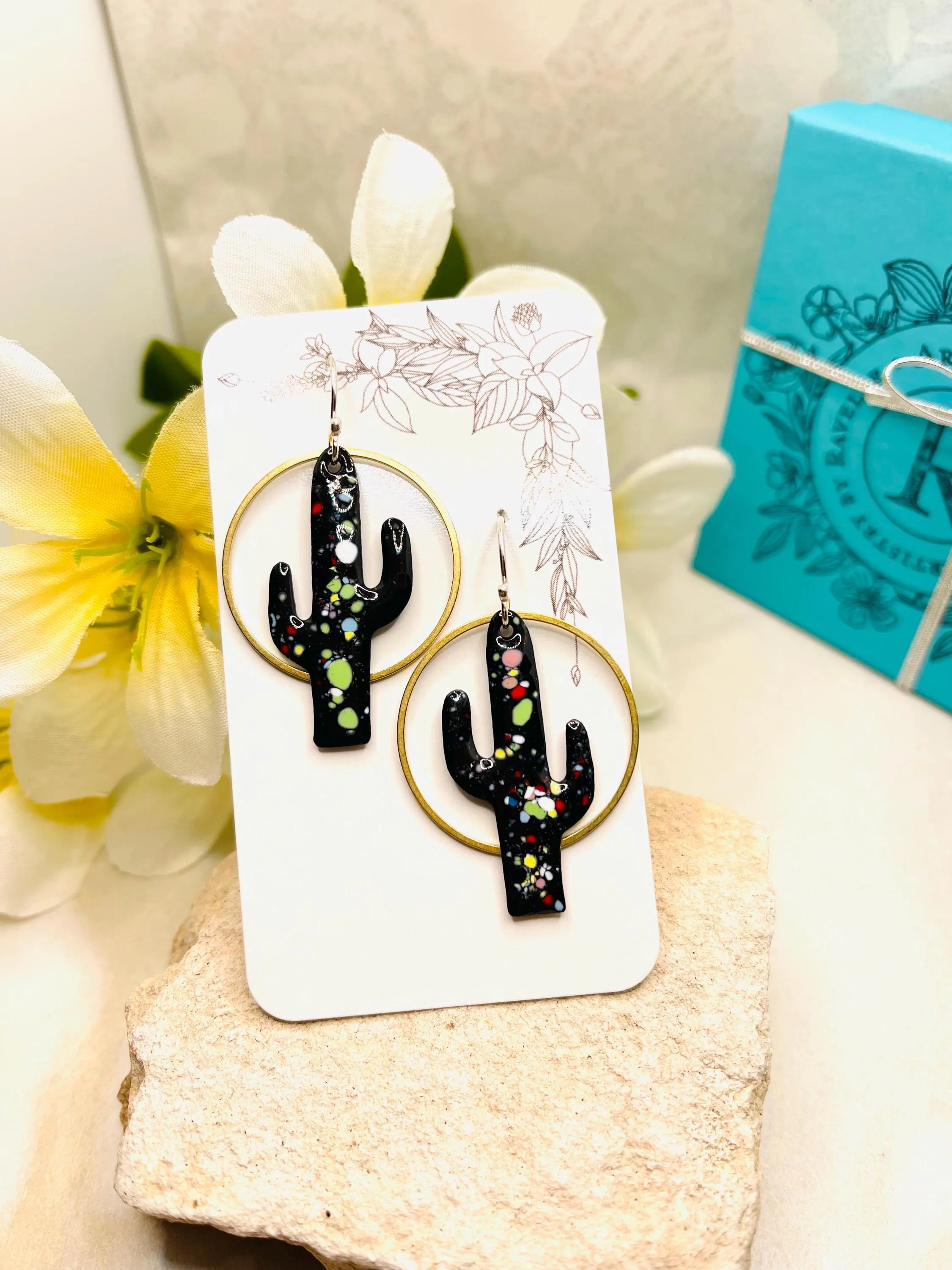 Midnight Cactus Earrings