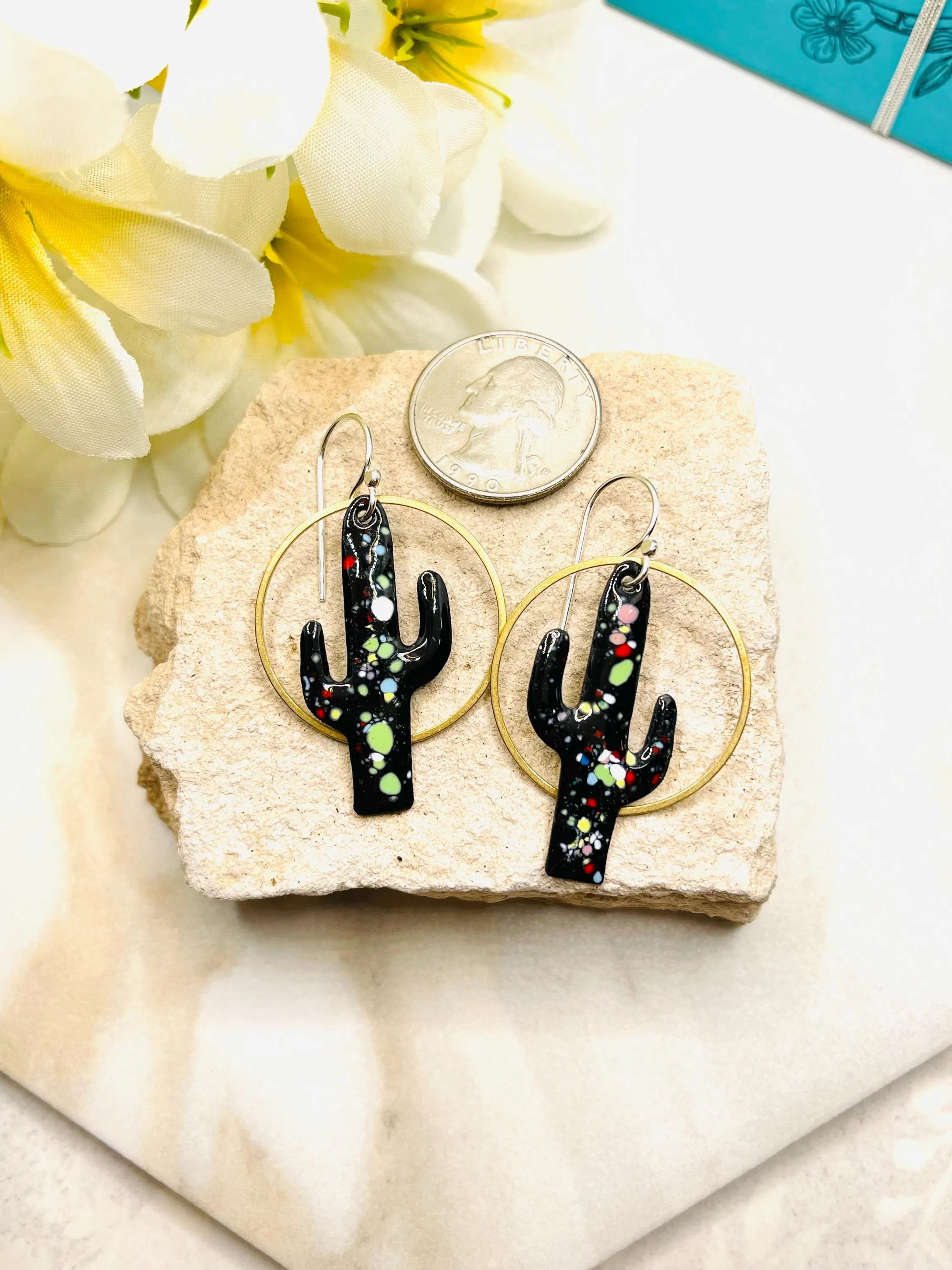 Midnight Cactus Earrings