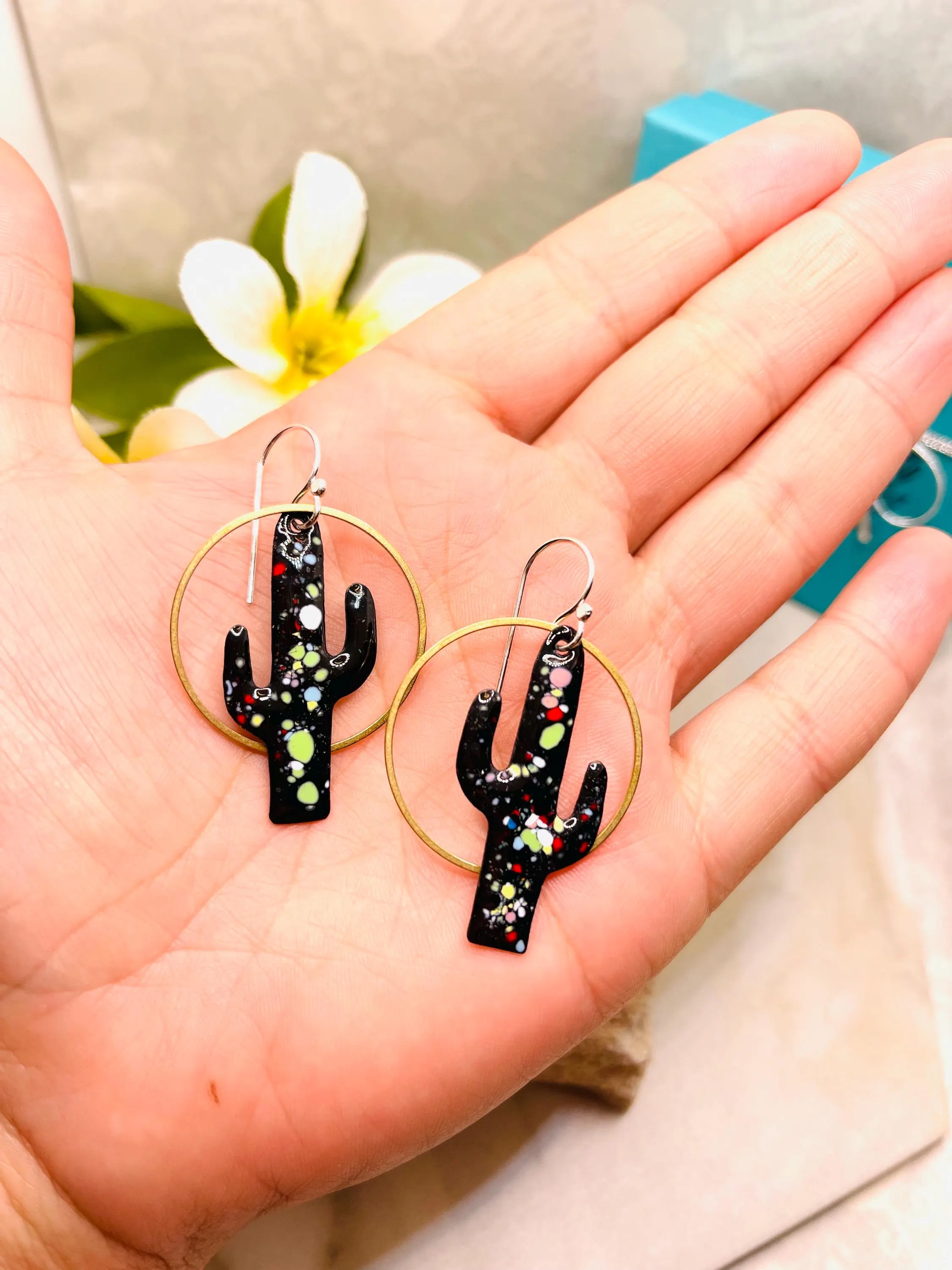 Midnight Cactus Earrings