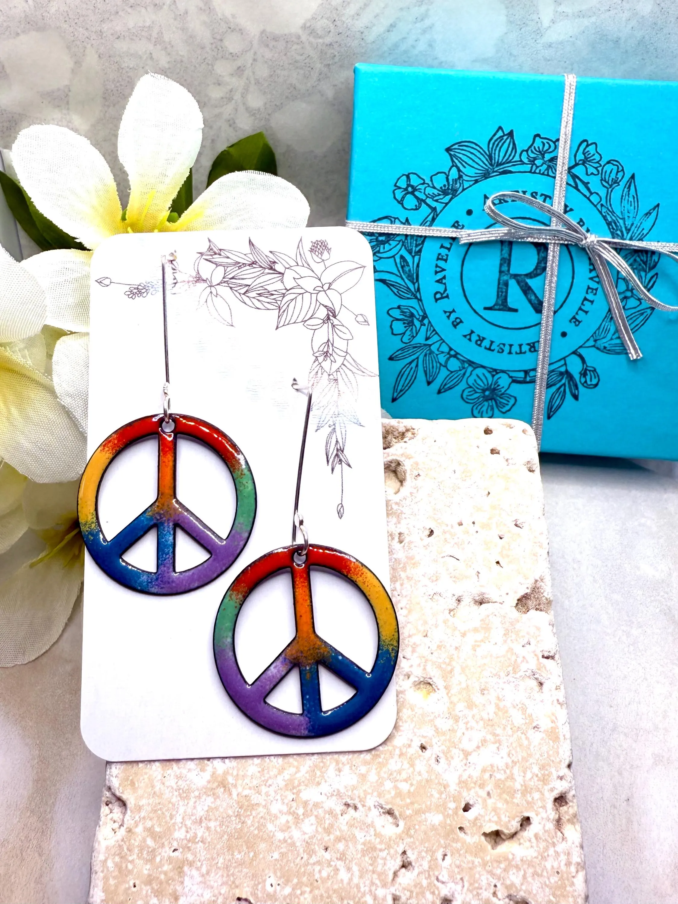 Rainbow Peace Earrings