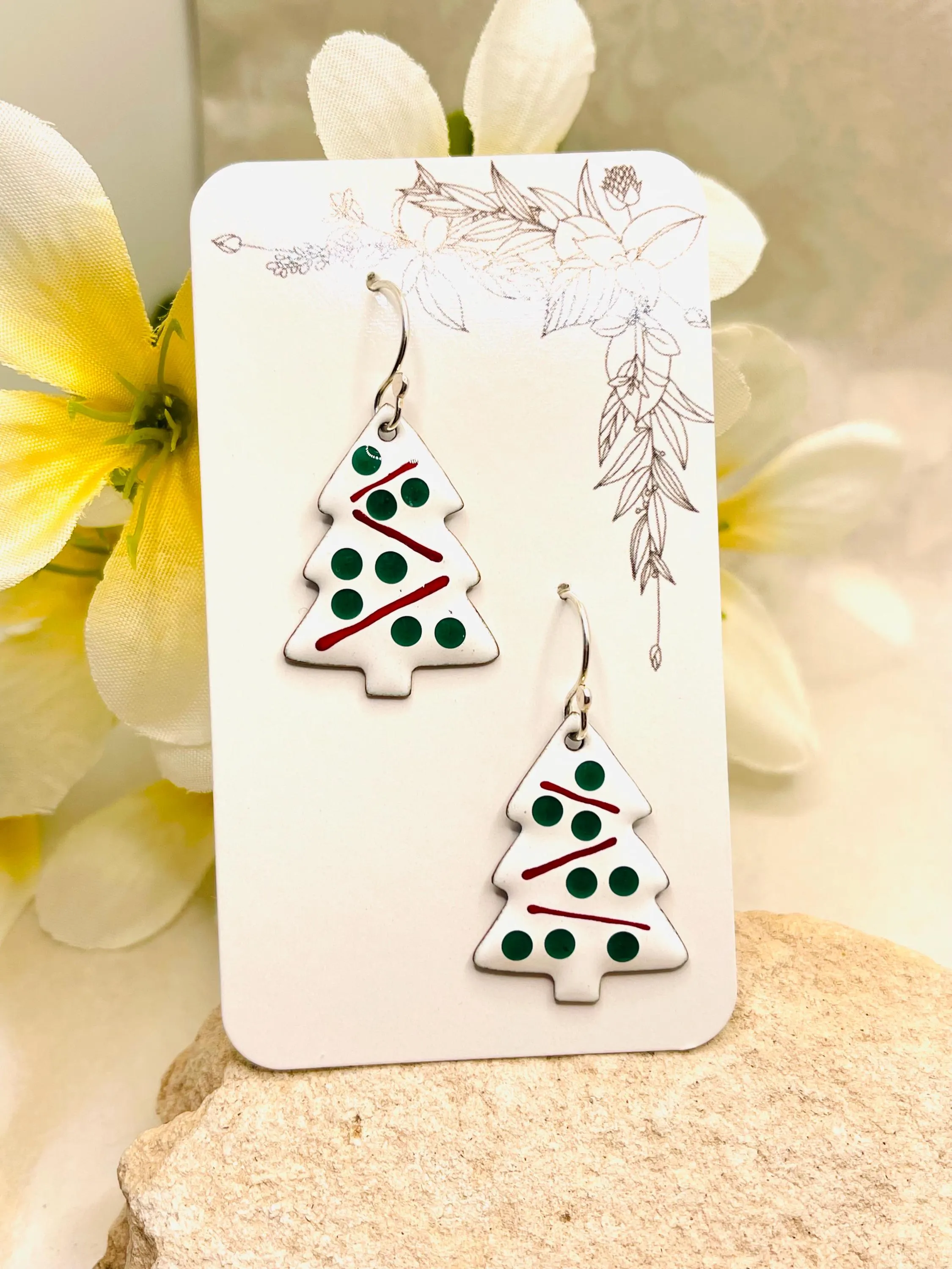 White Christmas Trees, Earrings