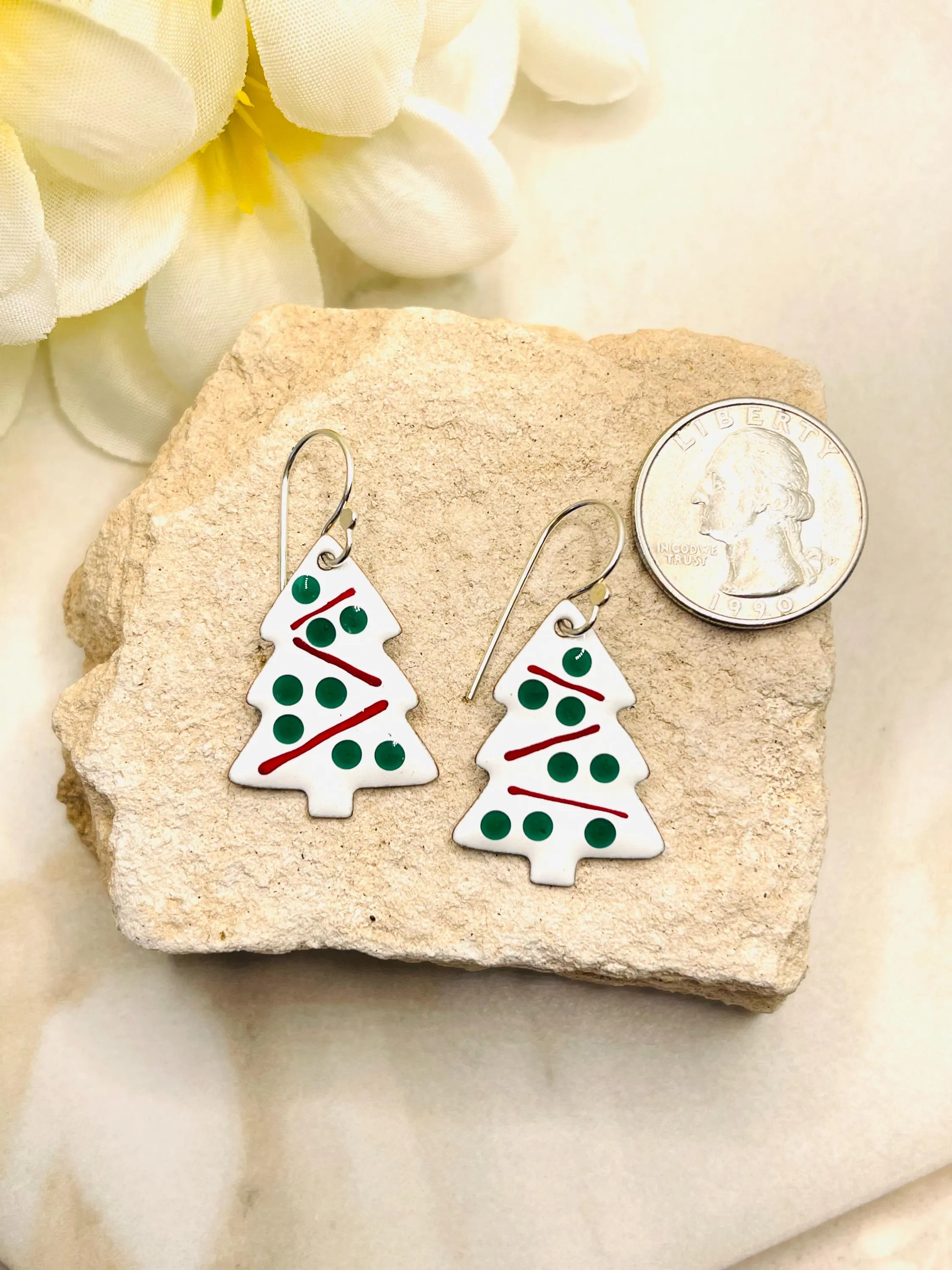 White Christmas Trees, Earrings
