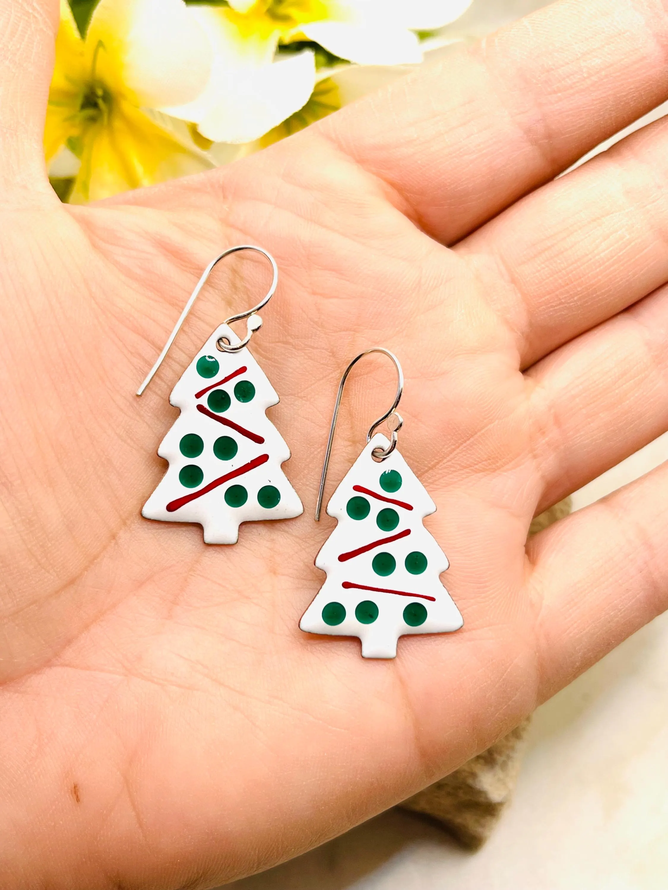 White Christmas Trees, Earrings