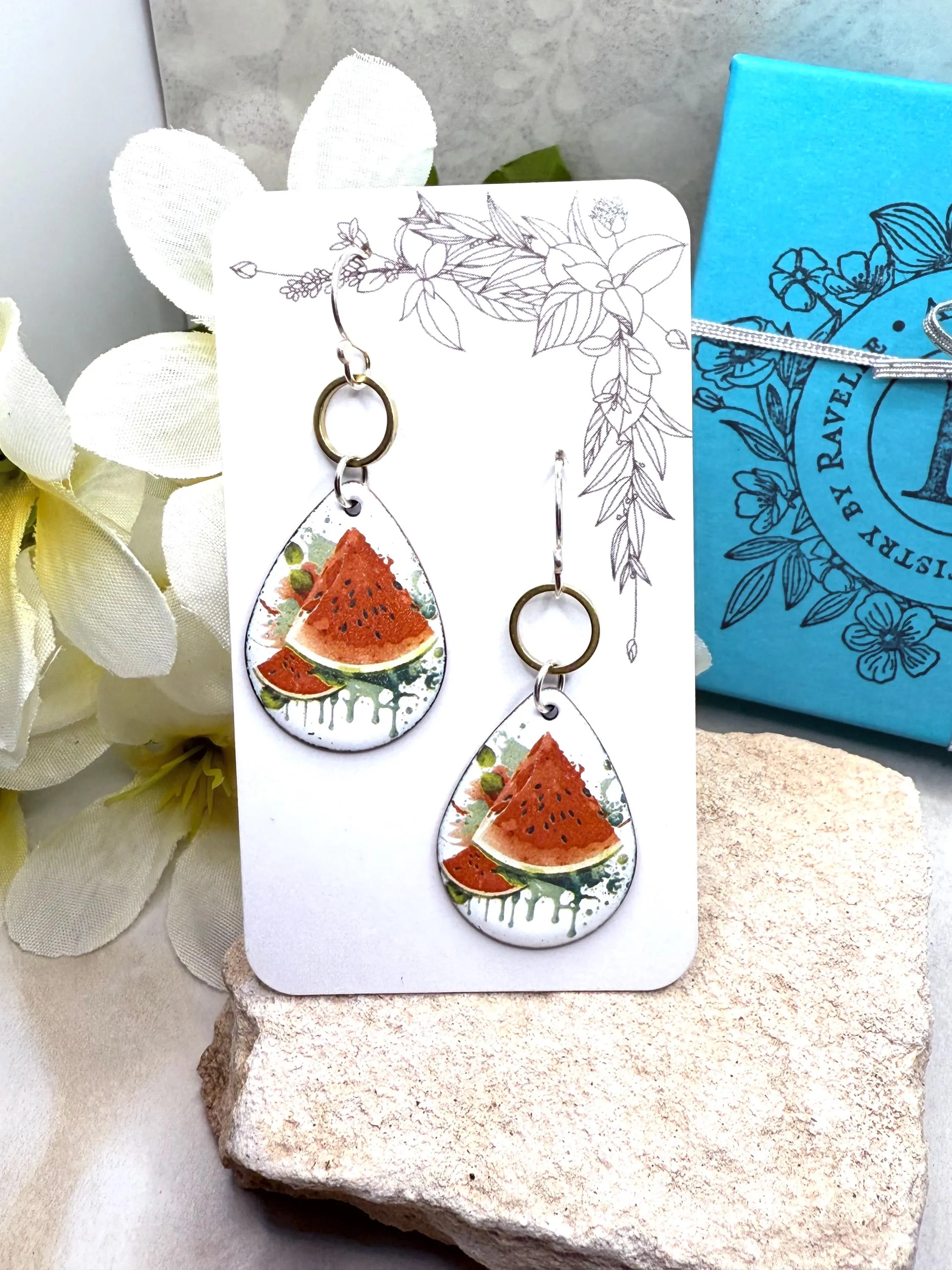 Watermelon Slices, Earrings