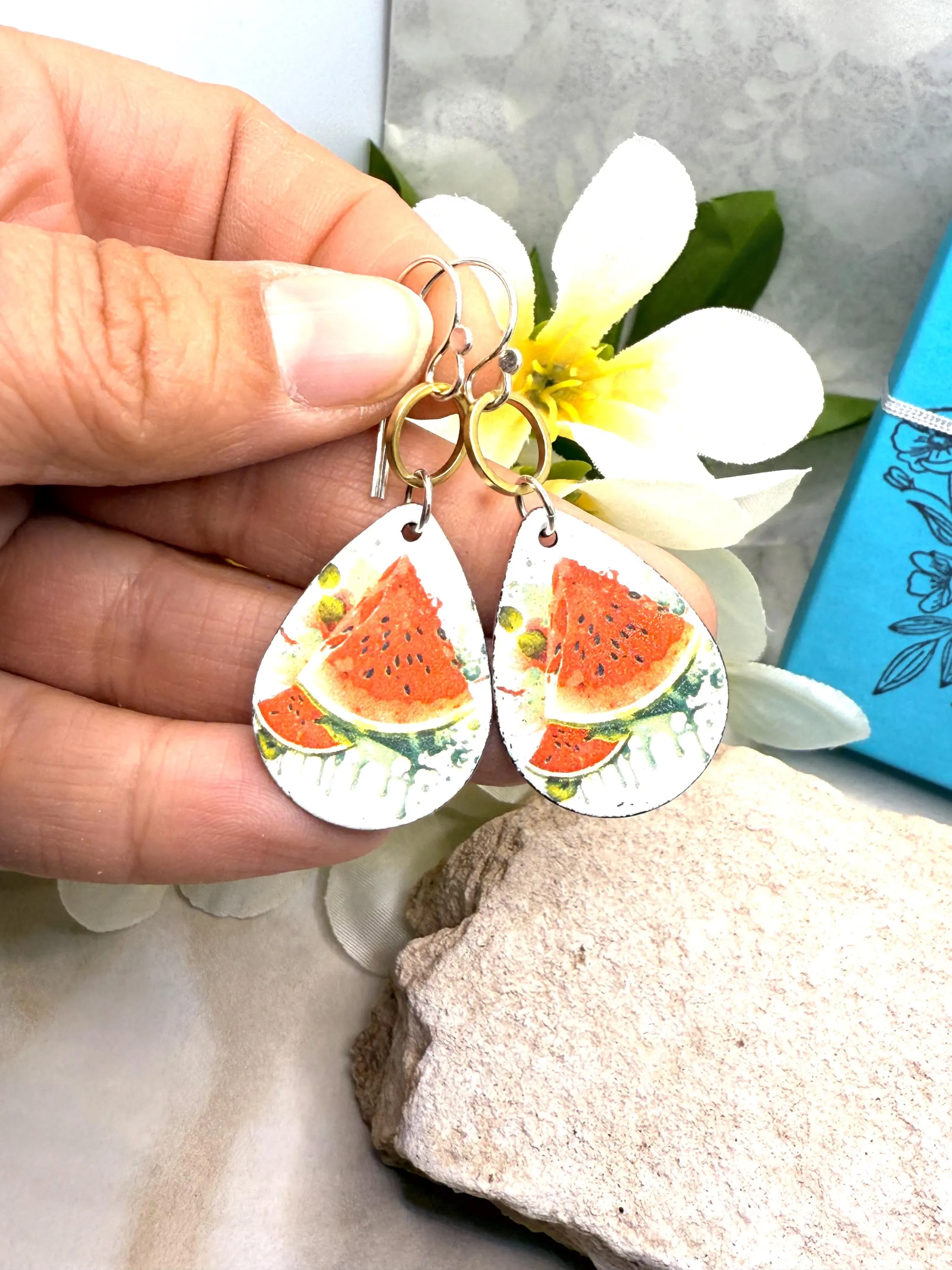 Watermelon Slices, Earrings
