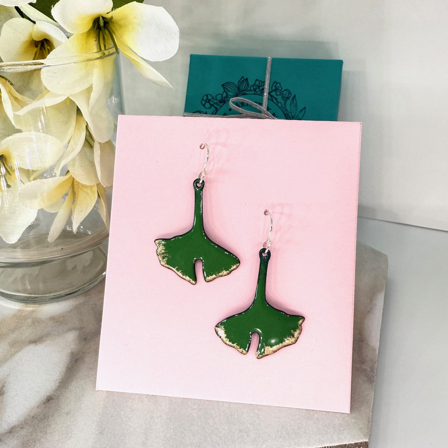 Ginkgo Leaves, Earrings