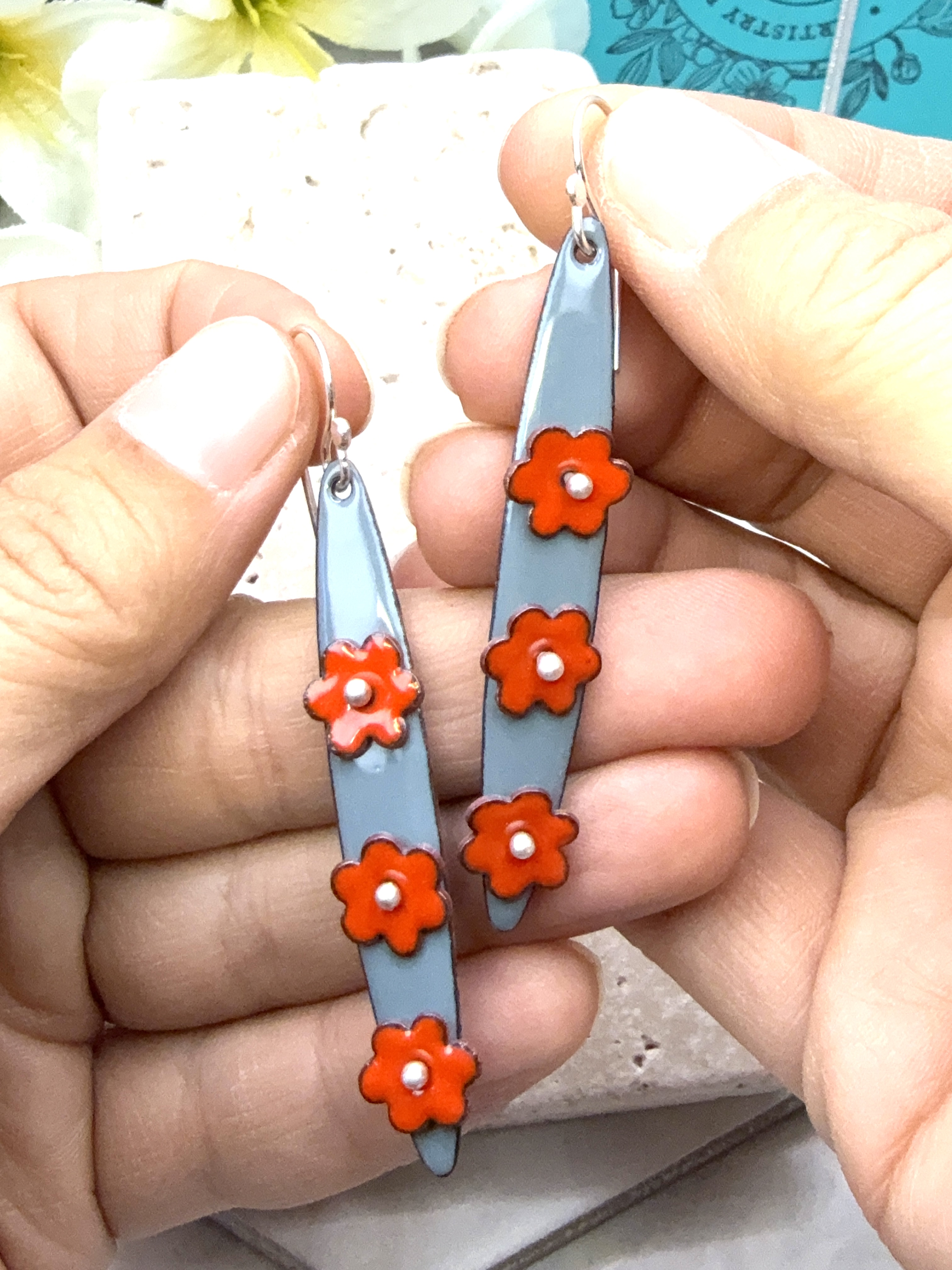 Pinned Floral Earrings