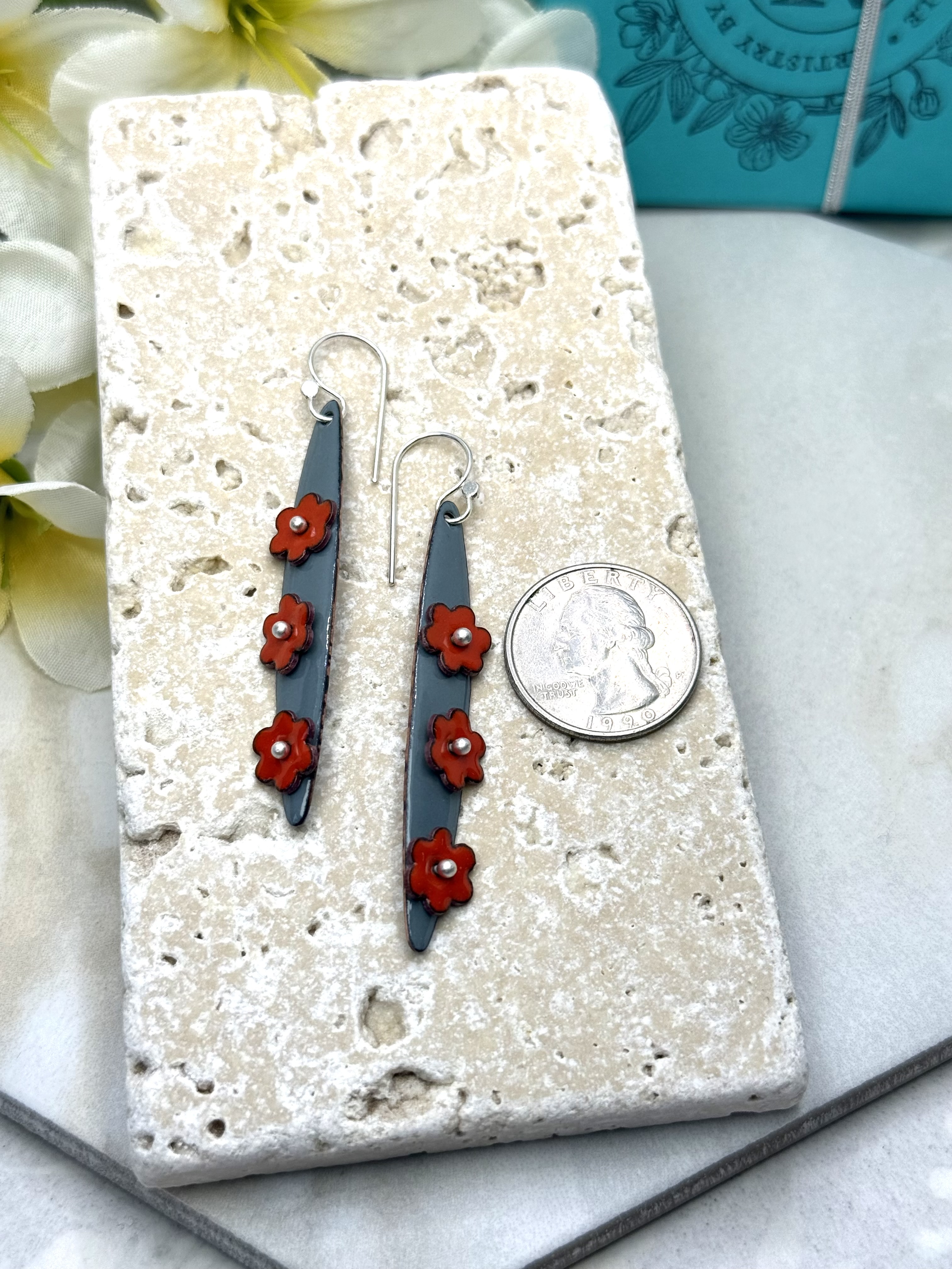 Pinned Floral Earrings