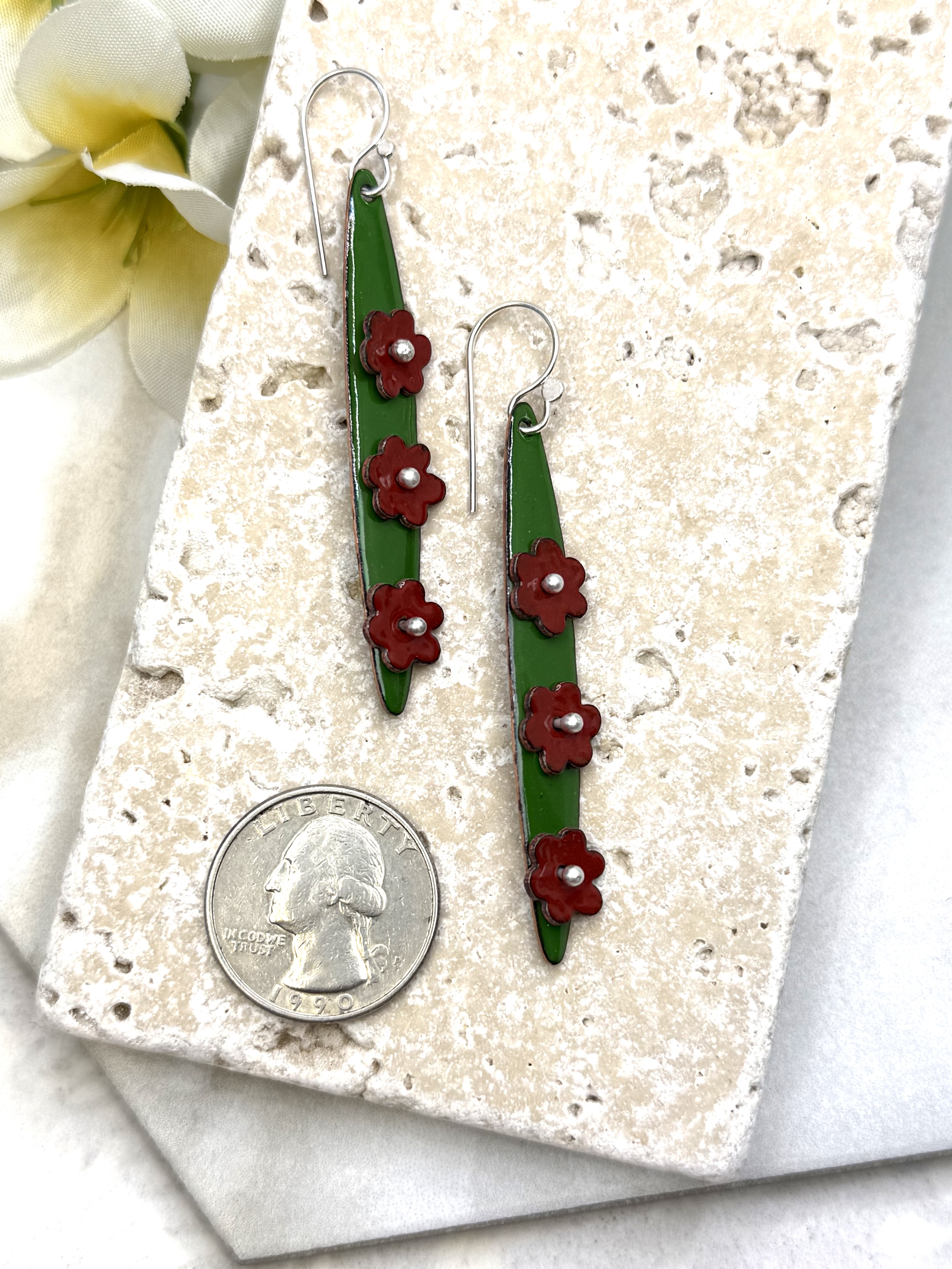 Pinned Floral Earrings