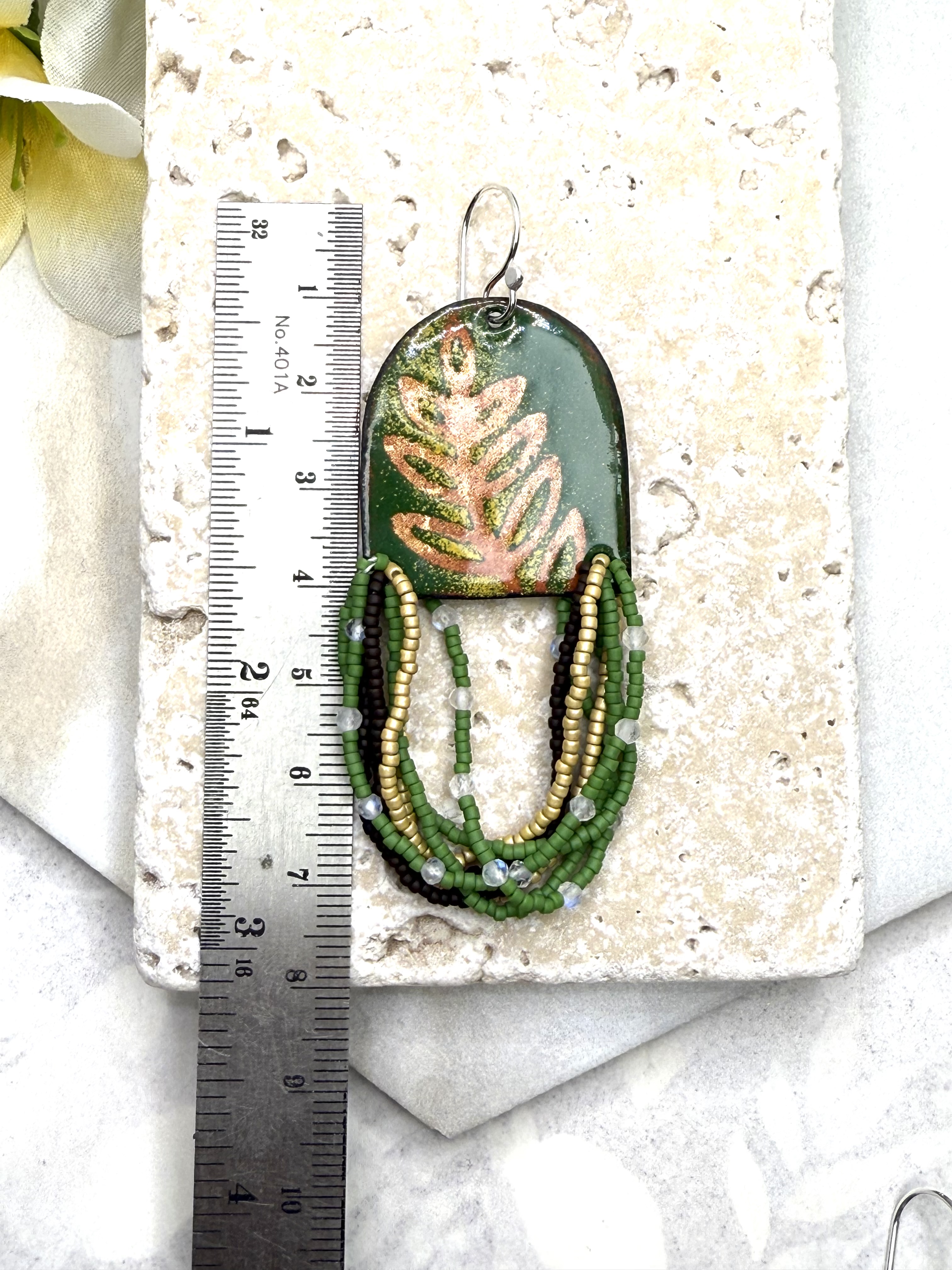 Green Fern Earrings