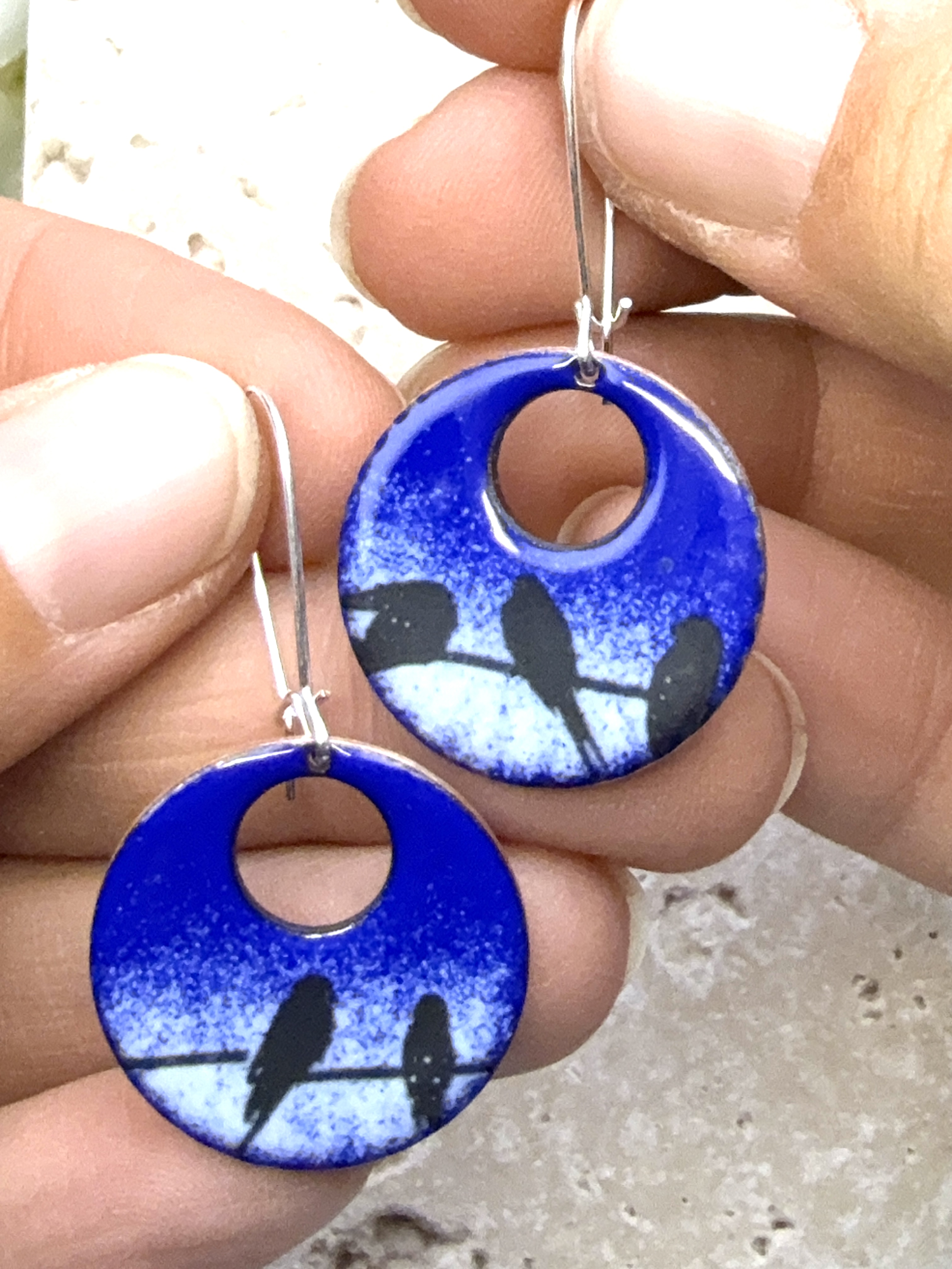 Black Bird Silhouette Earrings