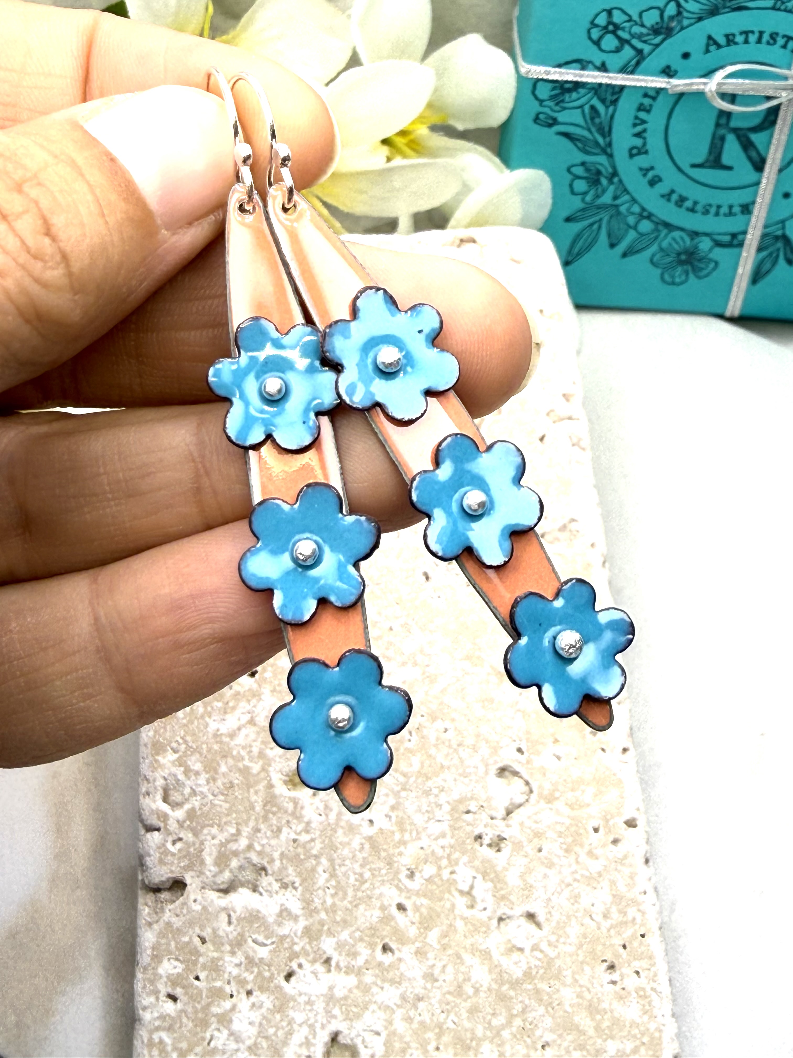 Pinned Floral Earrings