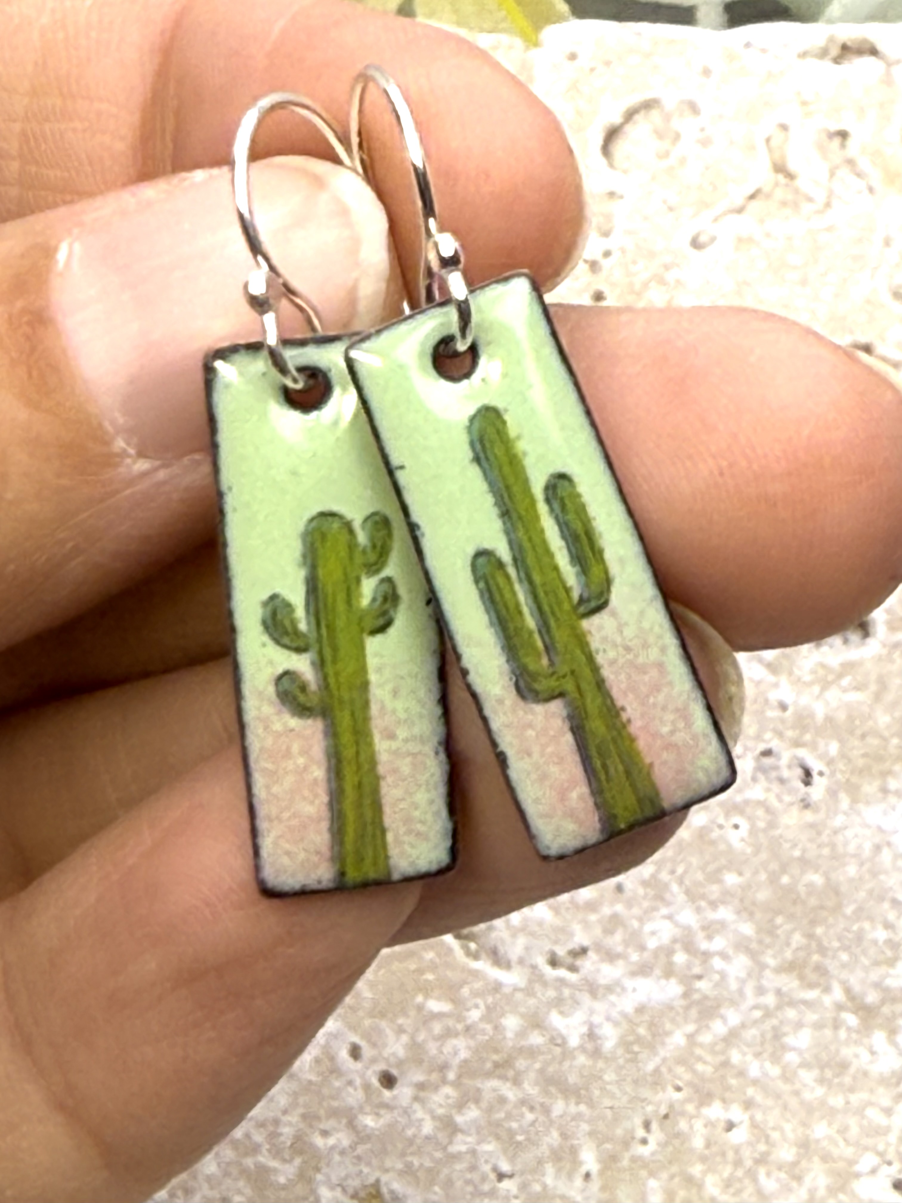 Mini Cactus Earrings