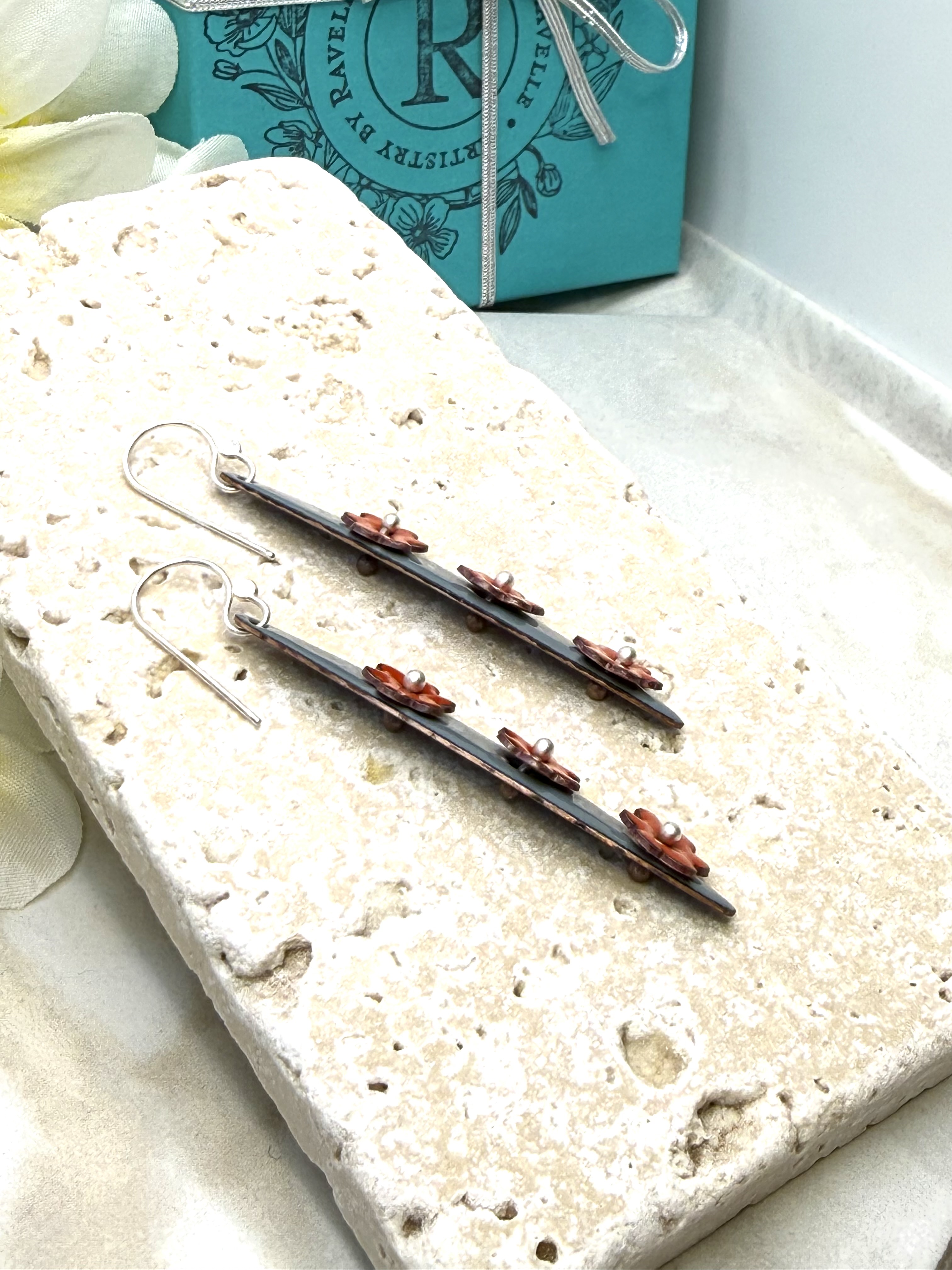 Pinned Floral Earrings