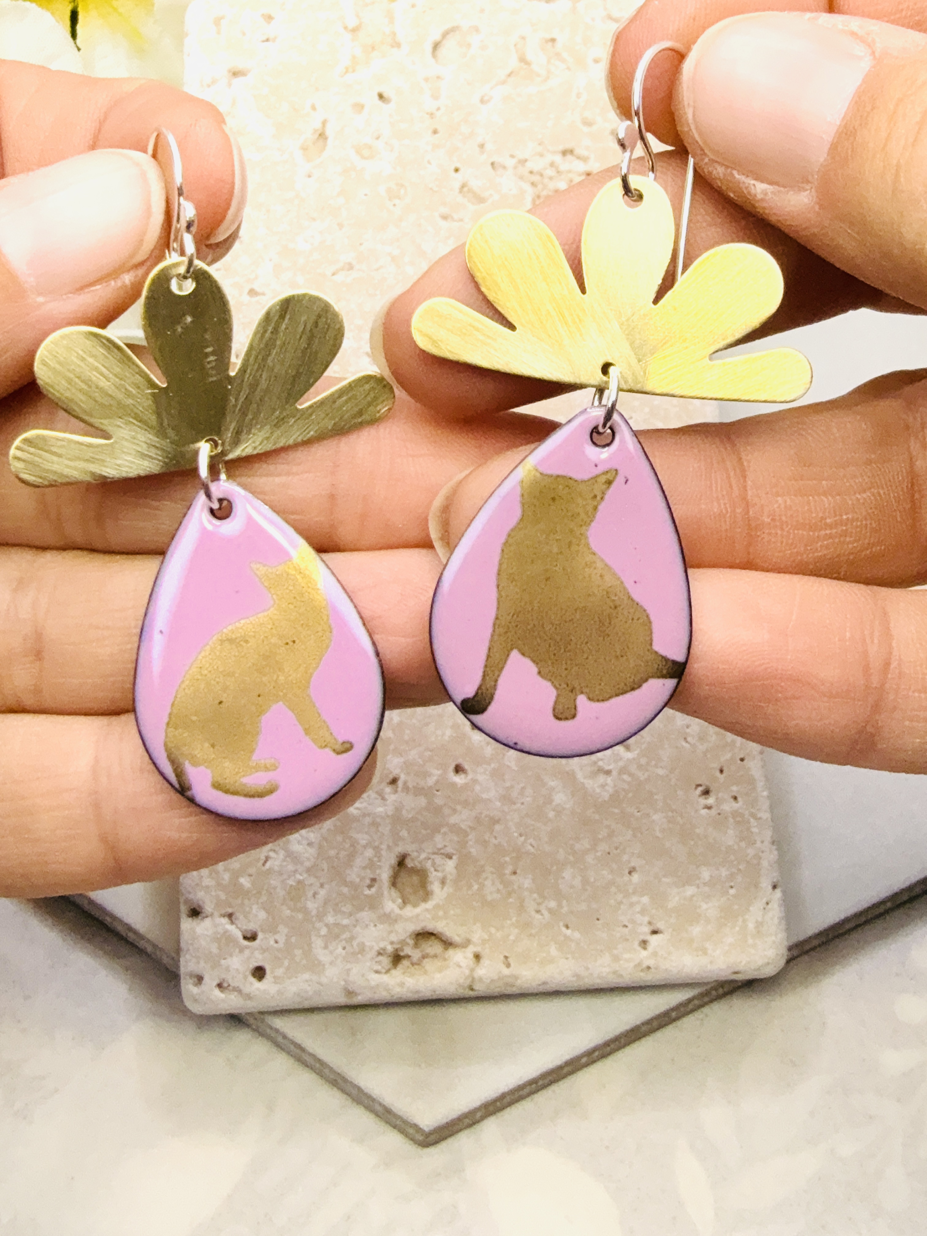 Cat Silhouette Statement Earrings