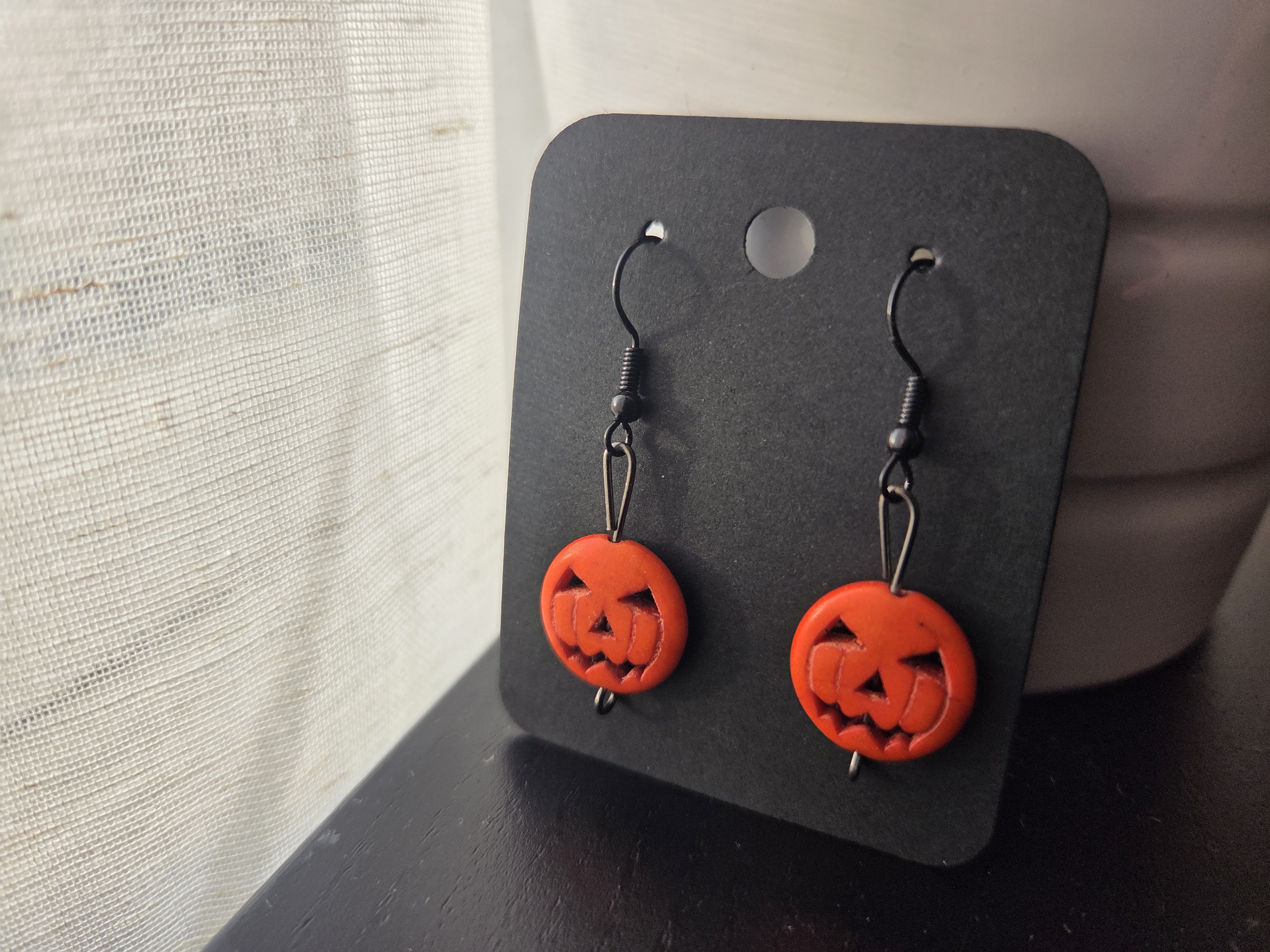 Jack-O-Lantern Dangle Earrings