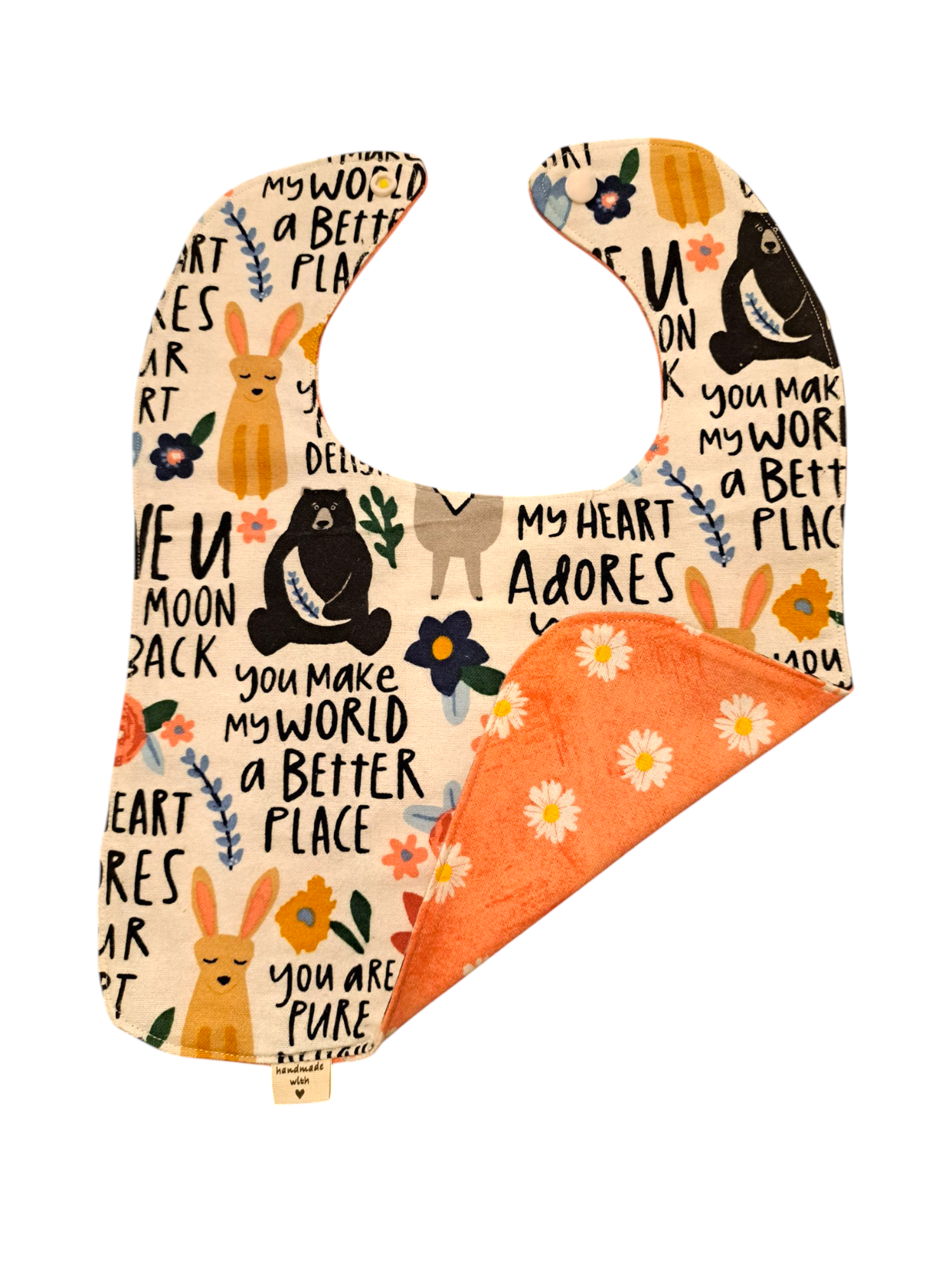 Woodland Affirmations Bib
