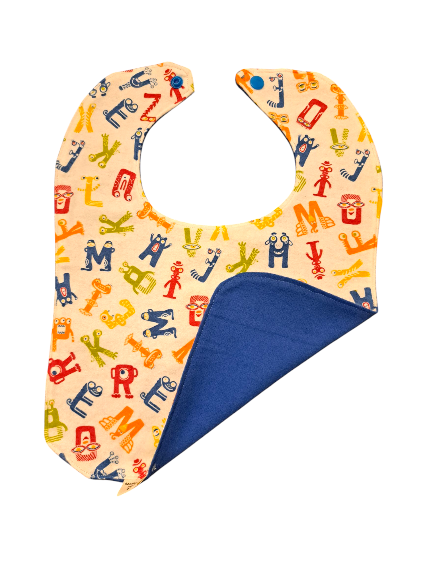 Blue Alphabet Bib