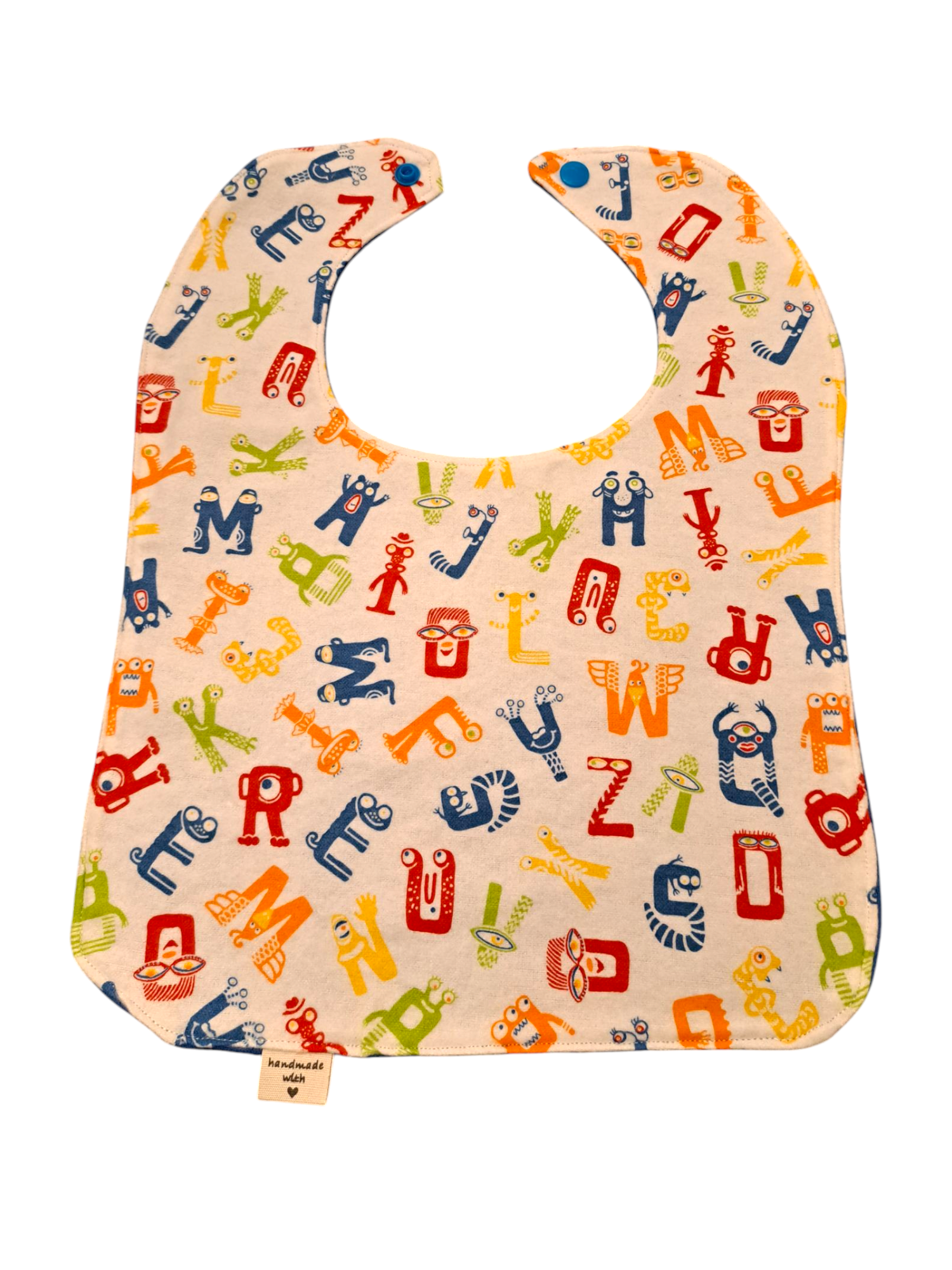 Blue Alphabet Bib