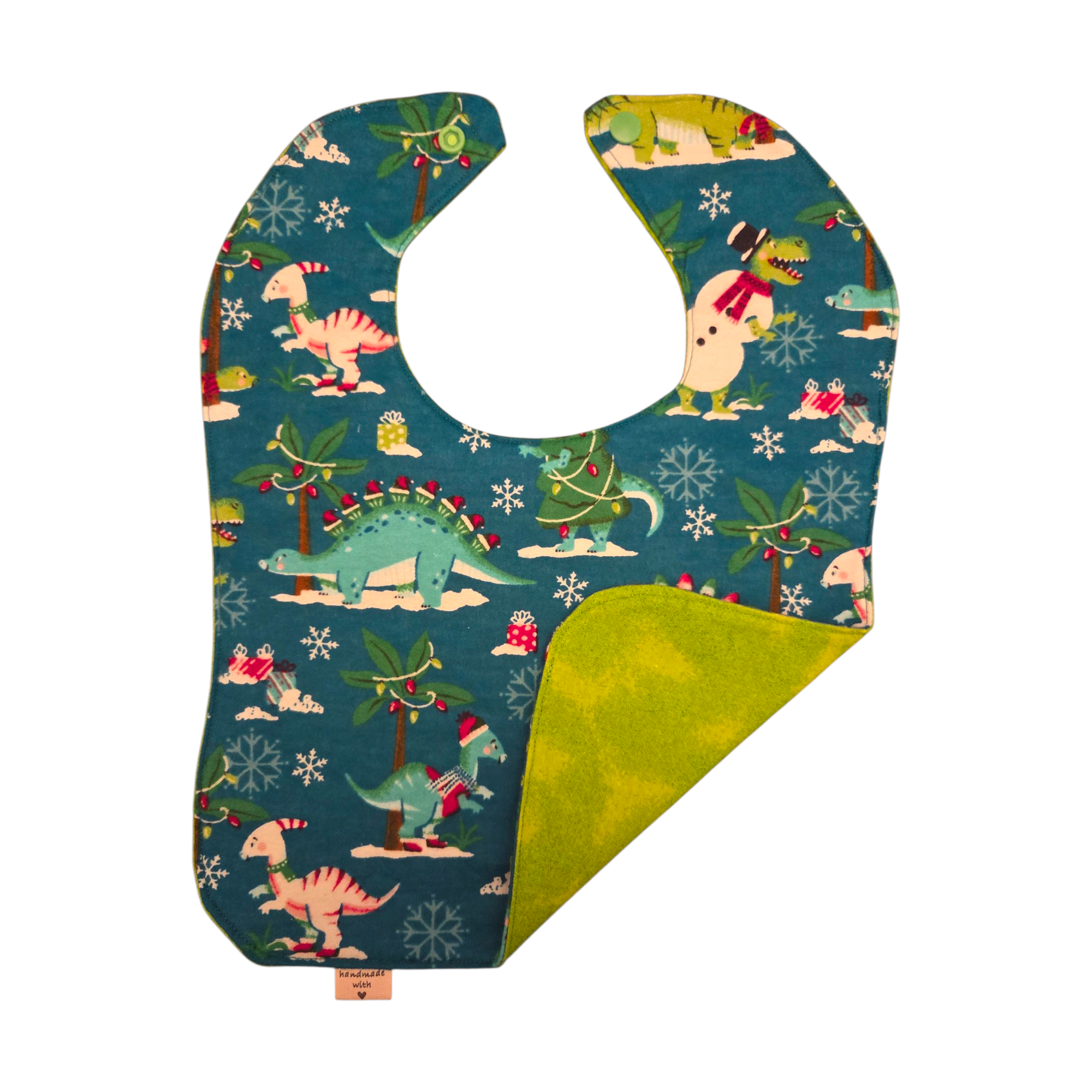 Christmas Dinosaur Bib