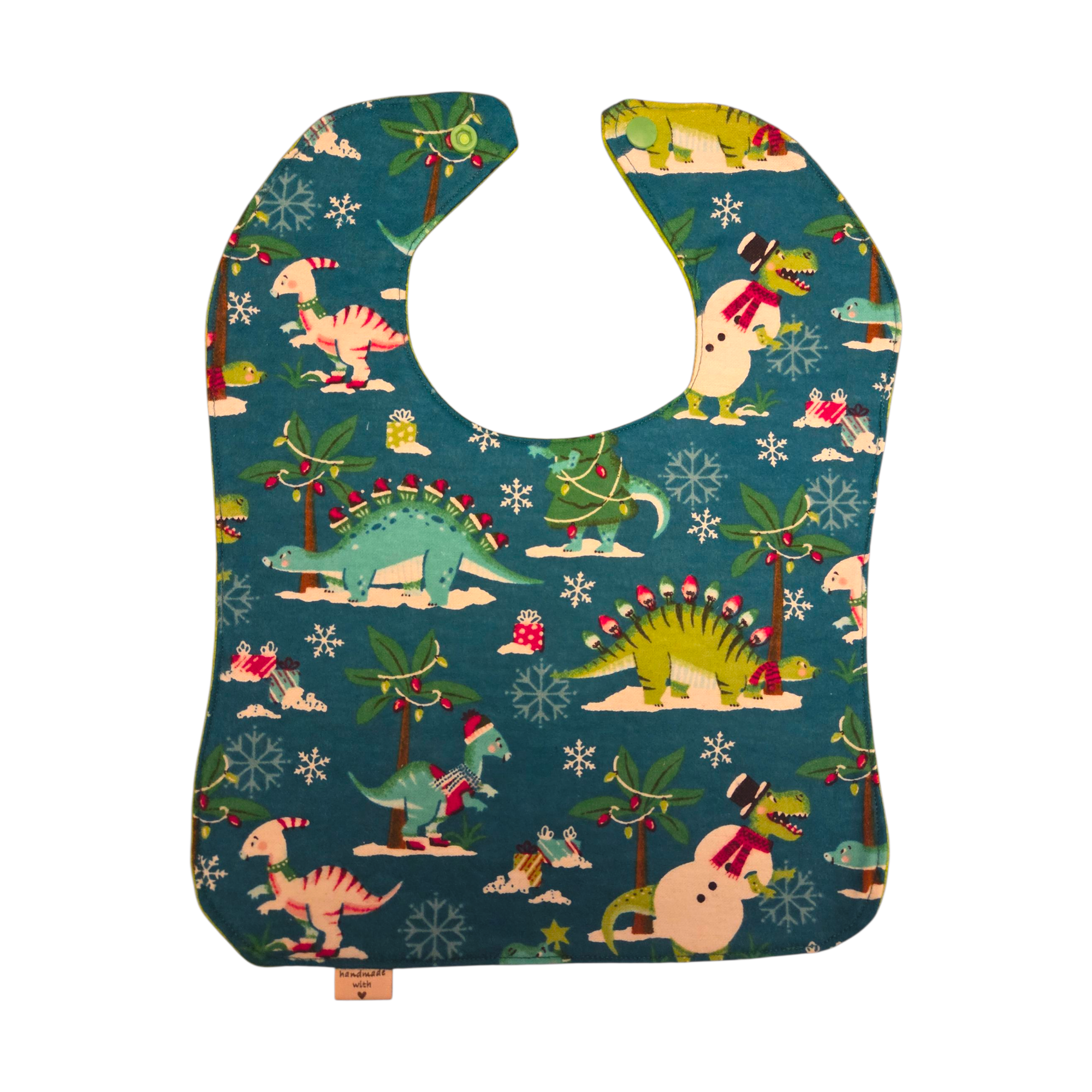 Christmas Dinosaur Bib