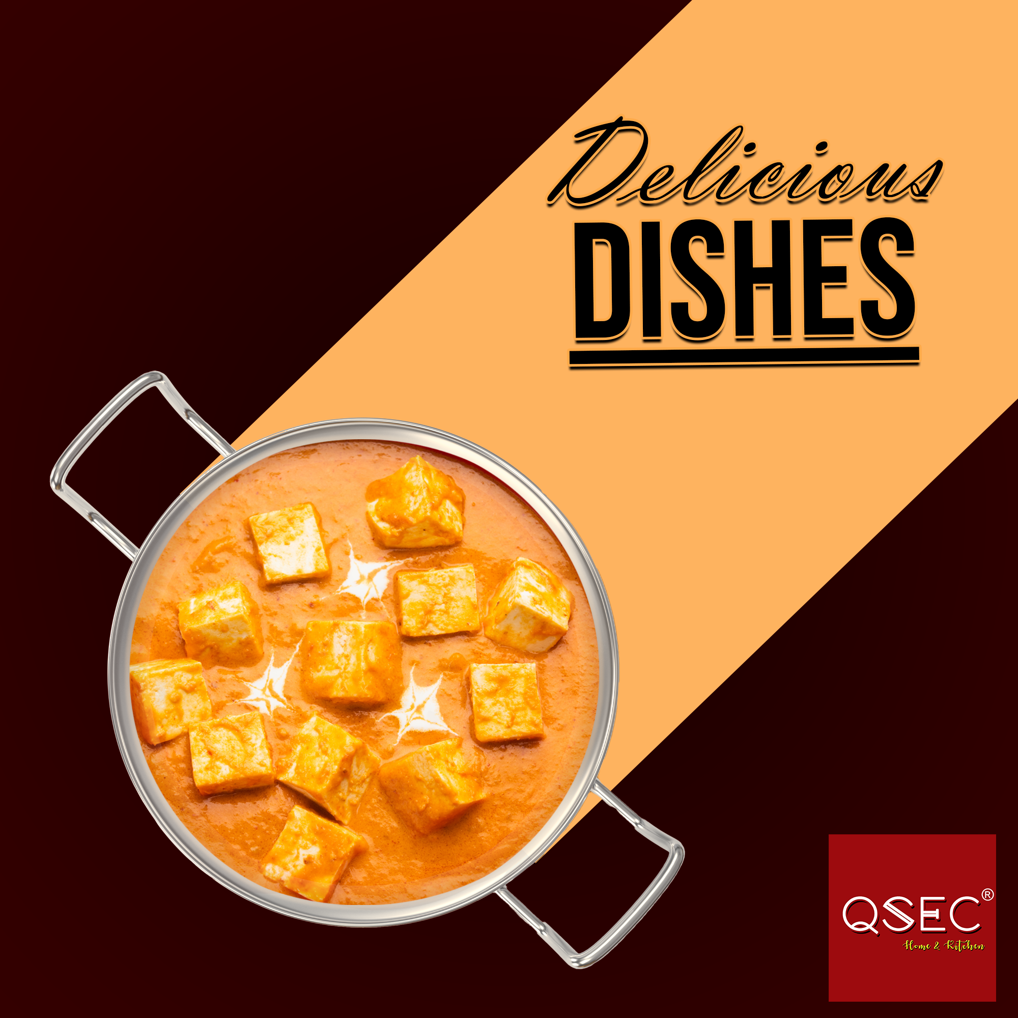 QSEC Stainless steel kadai (size)