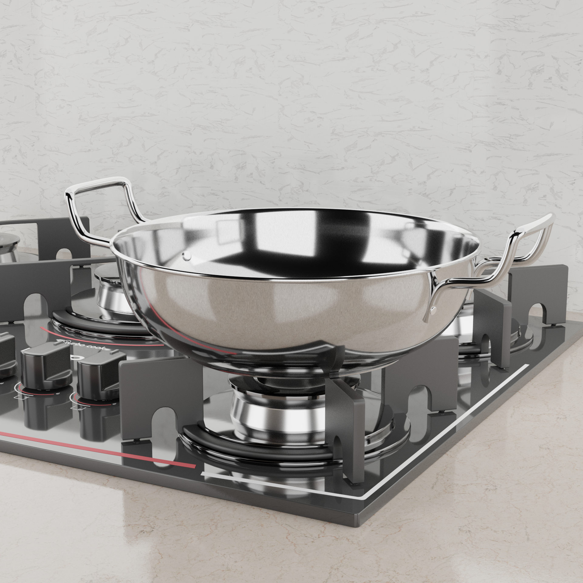 QSEC Stainless steel kadai (size)