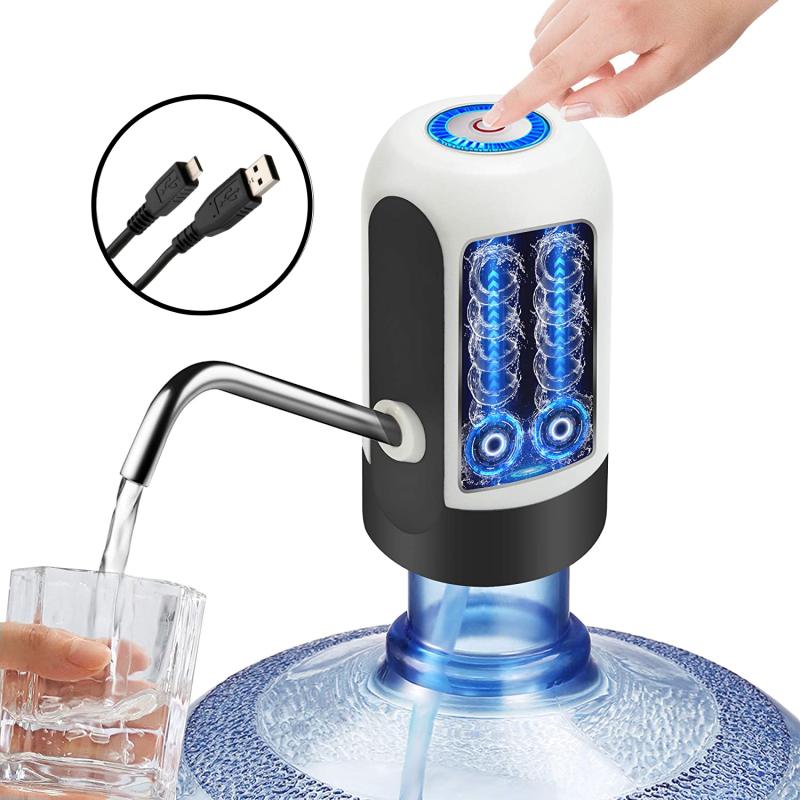 Dispensador De Agua Eléctrico Recargable USB Bomba Universal Botellón de agua