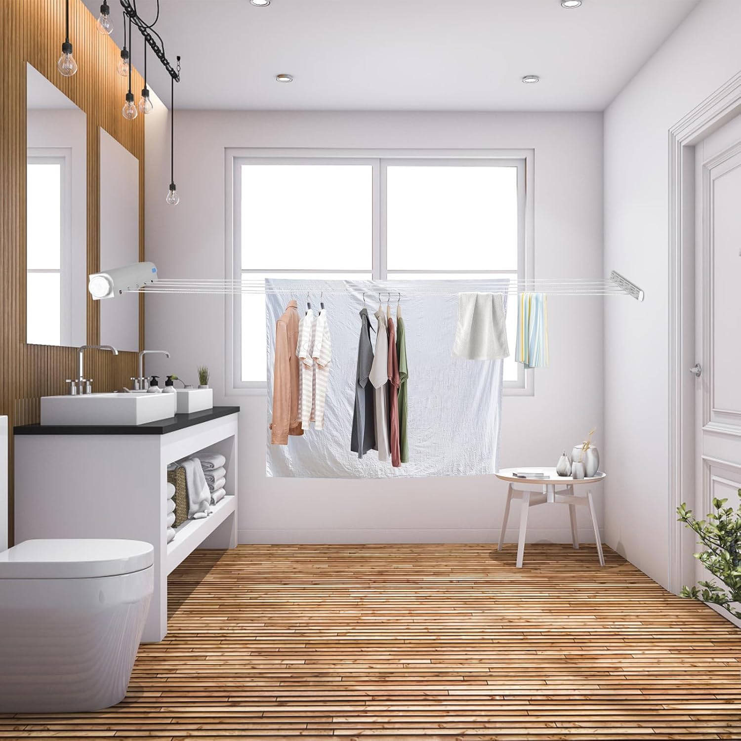 Tendedero De Ropa Moderno De Plástico Plegable y Ajustable