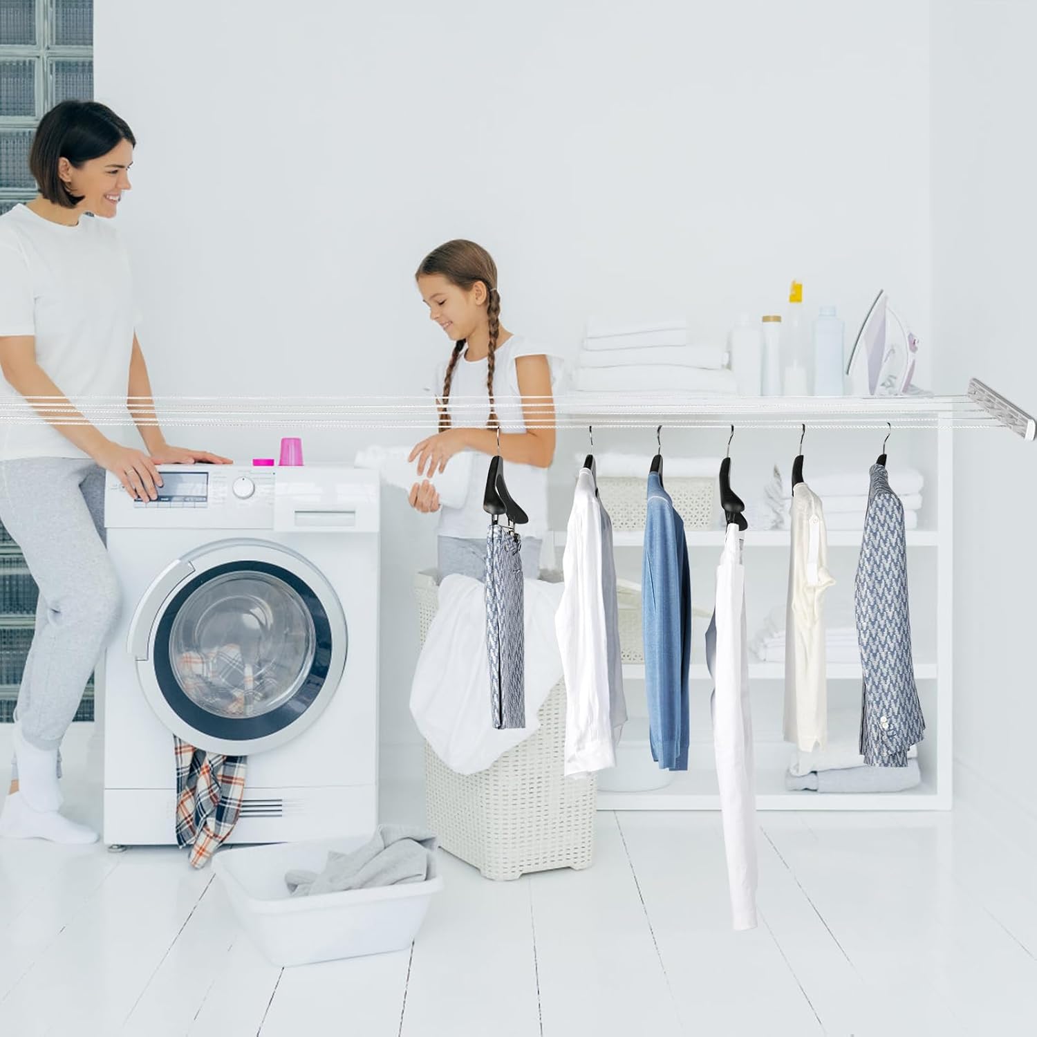 Tendedero De Ropa Moderno De Plástico Plegable y Ajustable