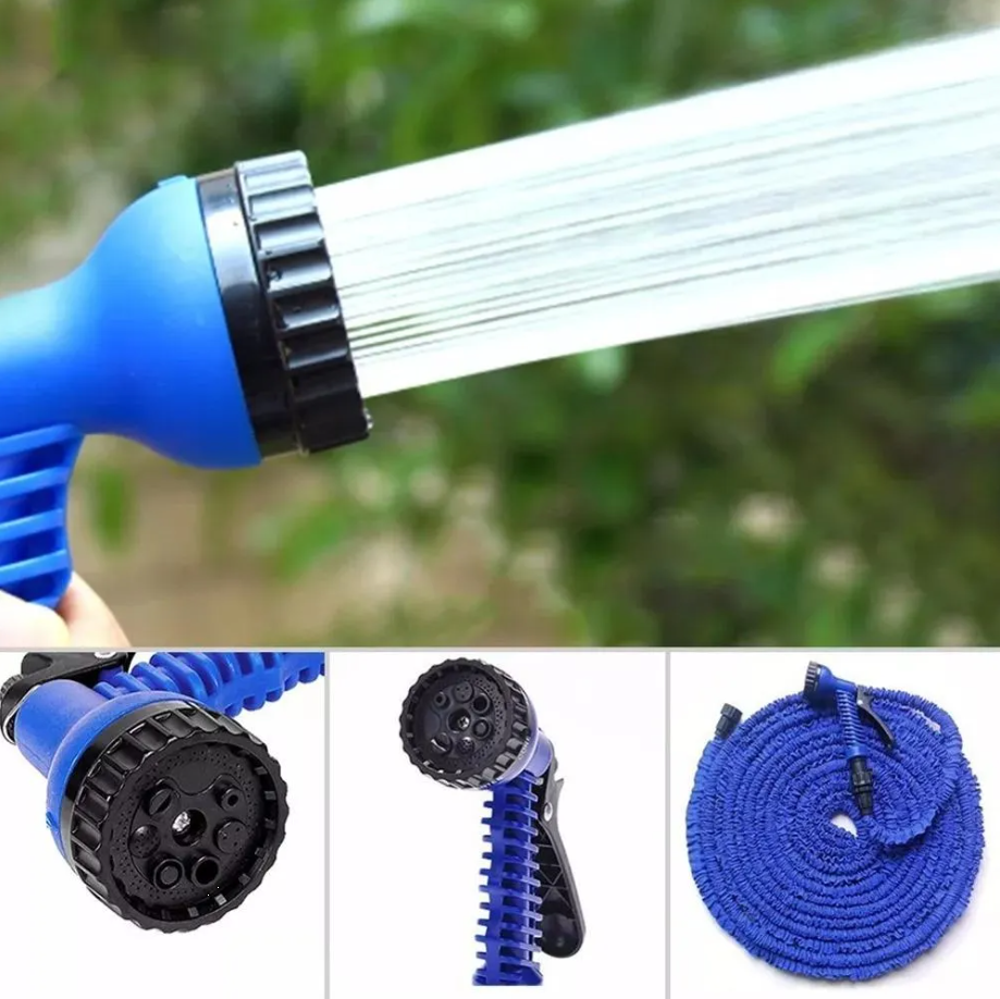 Manguera Expandible Flexible reforzada con Aspersor De Riego de 22.5 Mts