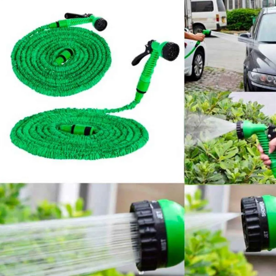 Manguera Expandible Flexible reforzada con Aspersor De Riego de 22.5 Mts