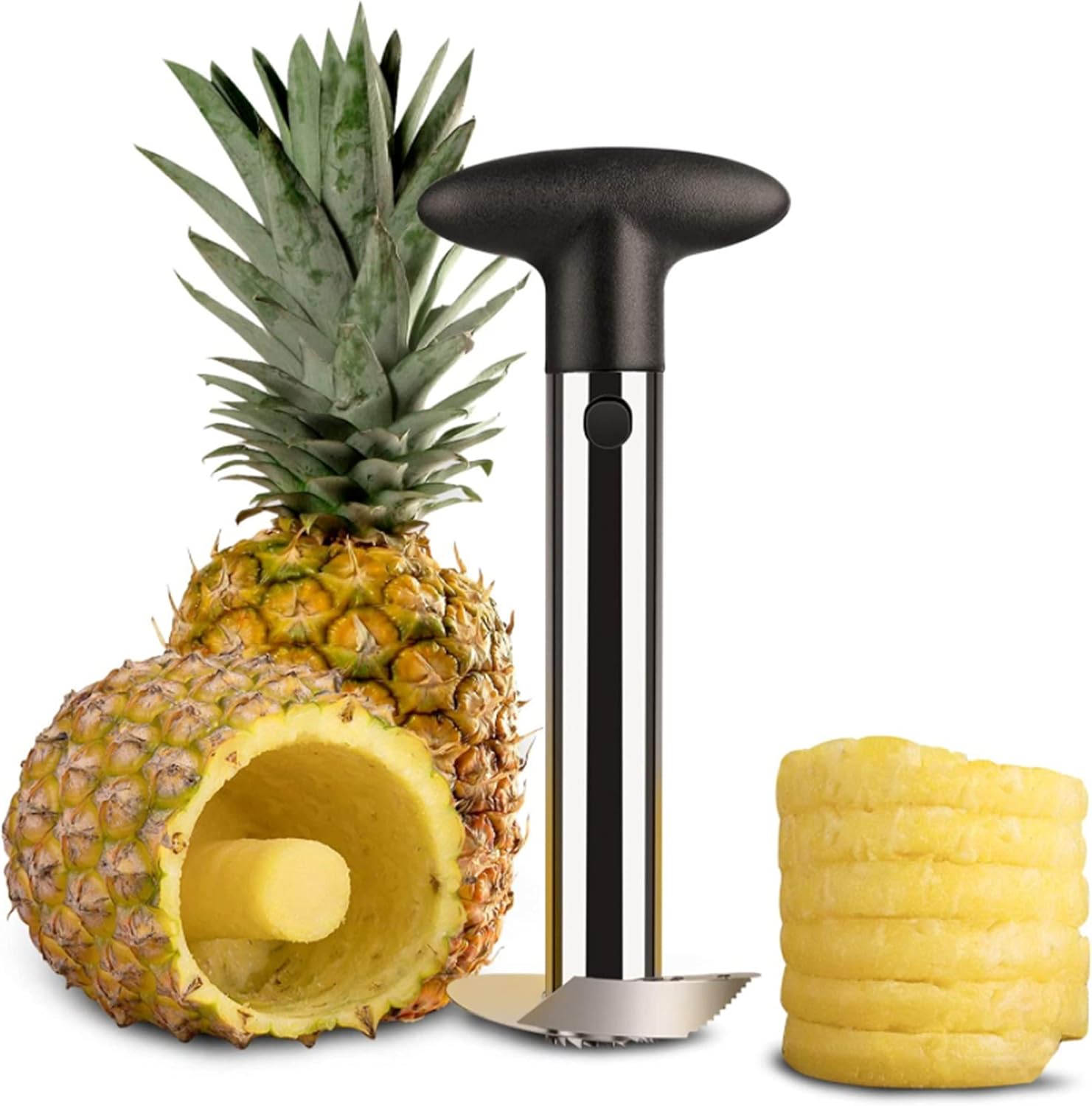 Pelador o Cortador De Piña Acero Inoxidable Rebanada Corte
