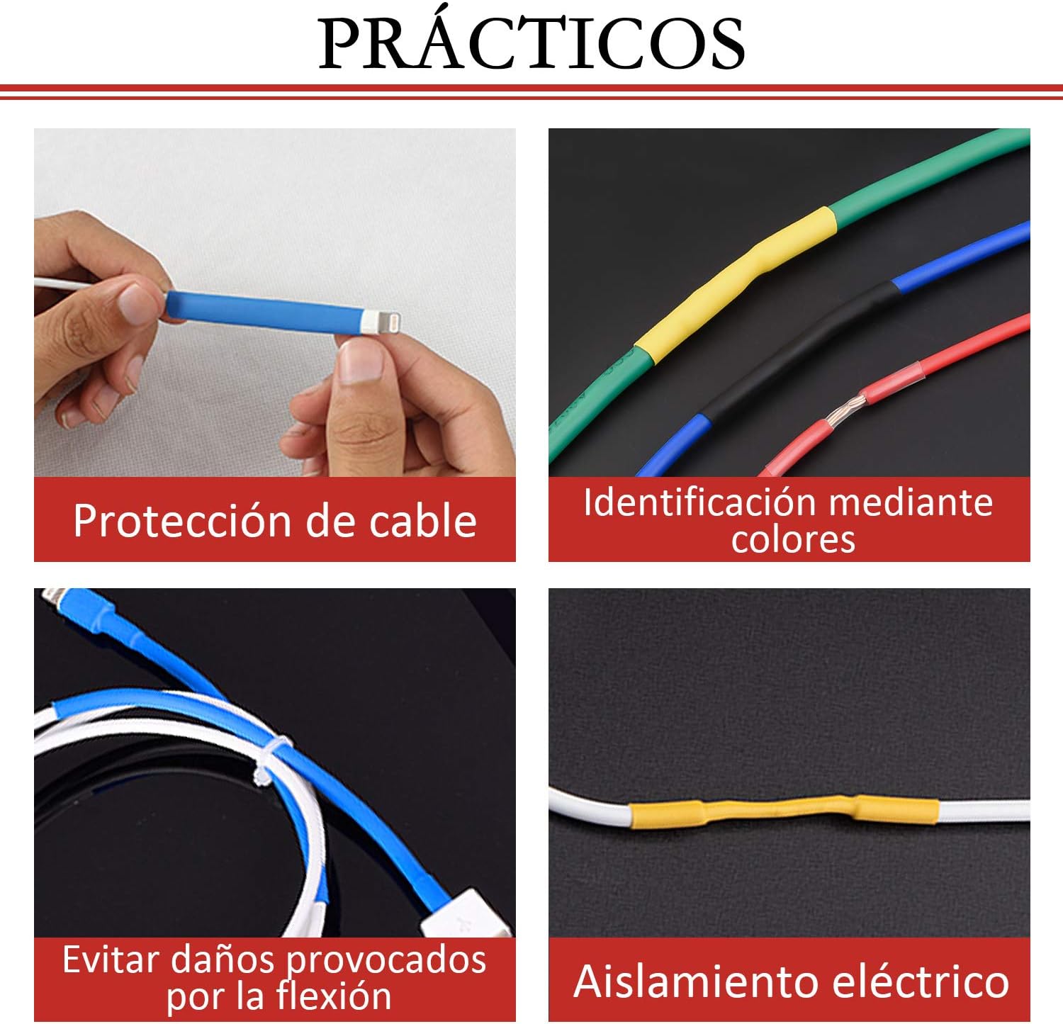Kit Cable Tubo Termo encogible Varias Medidas 560 piezas