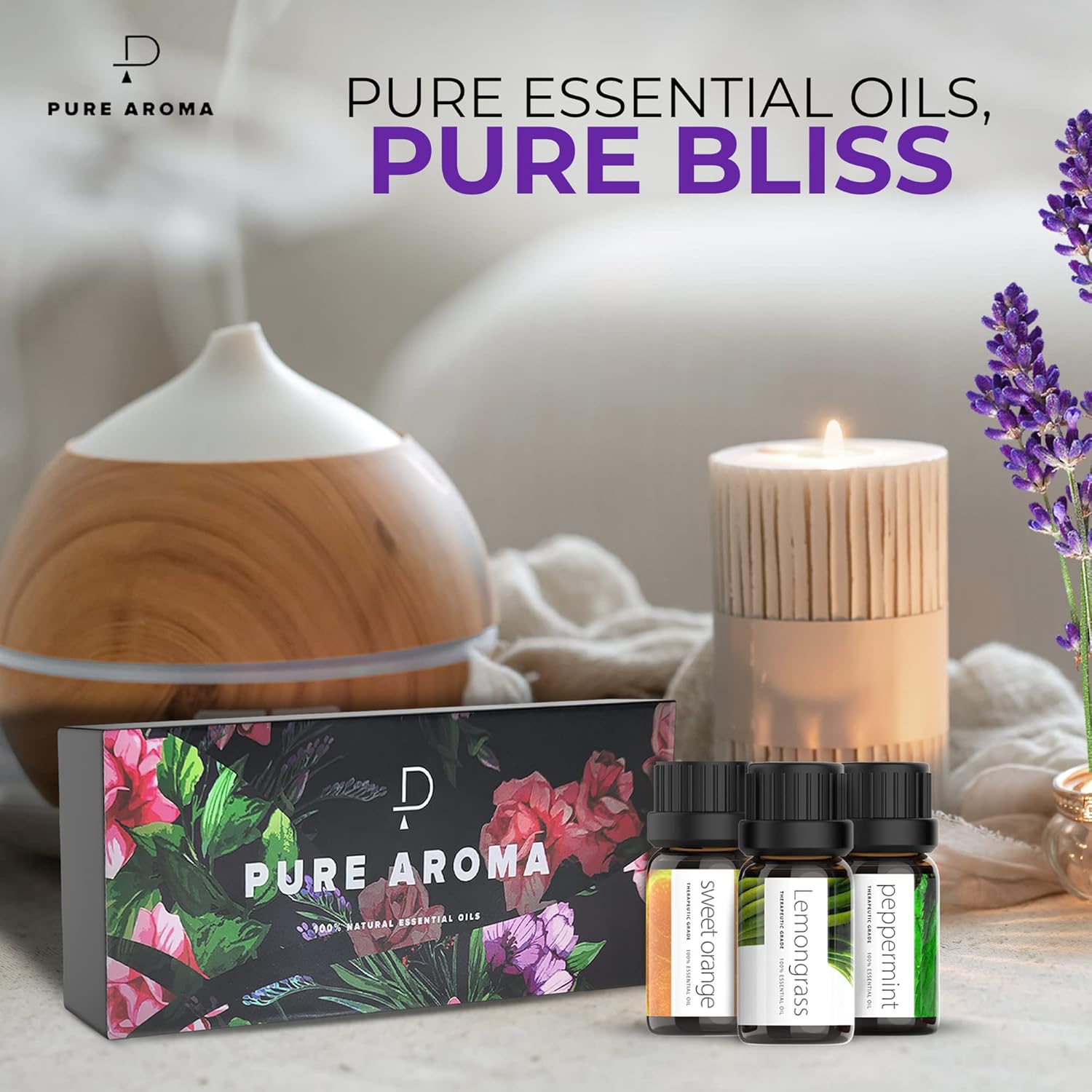 Esencias Aromáticas Aceites Para Humificador Difusor Set X6 PURE AROMA