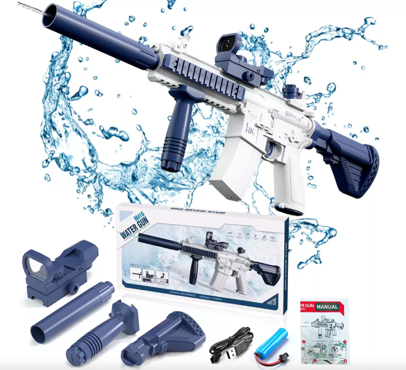 Pistola De Agua Rifle automática Recargable presión de 7 Metros De Alcance