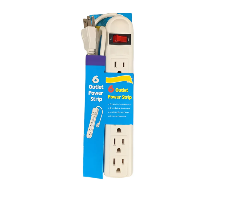 Regleta Eléctrica extensión De 6 Tomas 110v/15amp