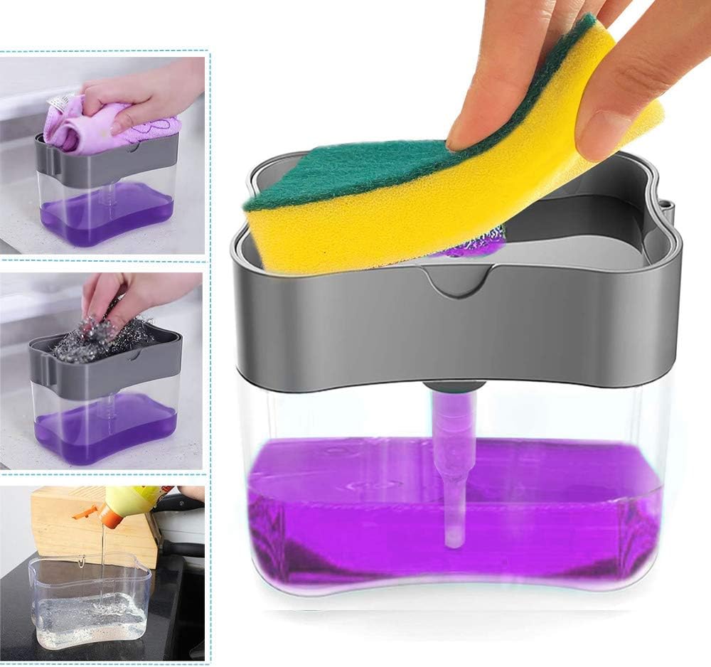 Dispensador Porta Esponja Automático Detergente liquido fregadero