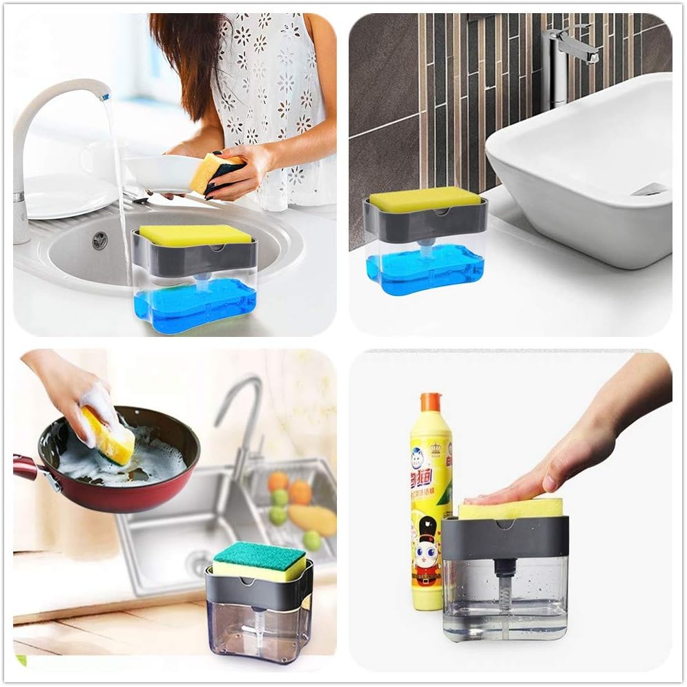Dispensador Porta Esponja Automático Detergente liquido fregadero