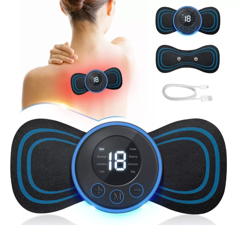 Mini Masajeador Cervical Cuello Espalda Recargable 8 Modos