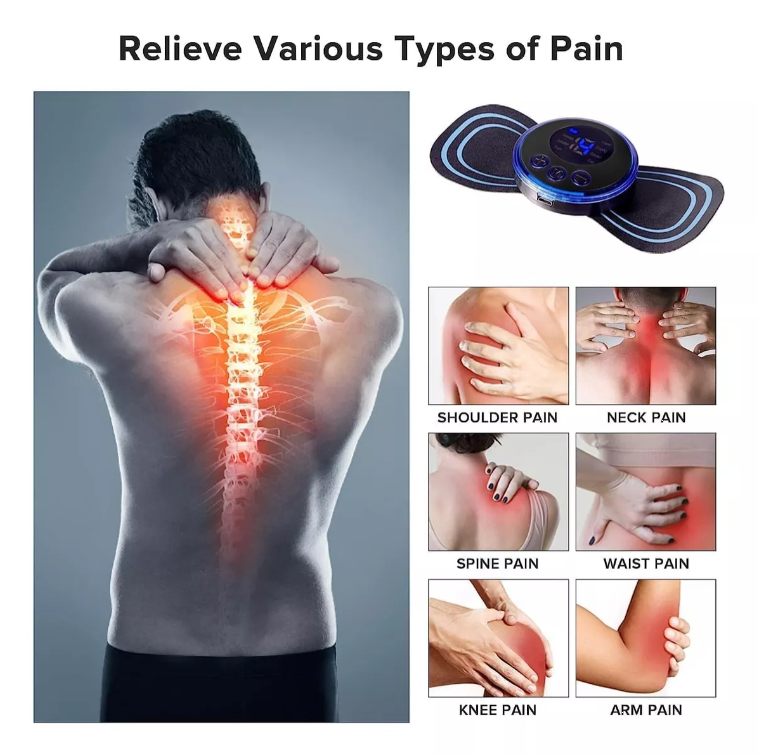 Mini Masajeador Cervical Cuello Espalda Recargable 8 Modos