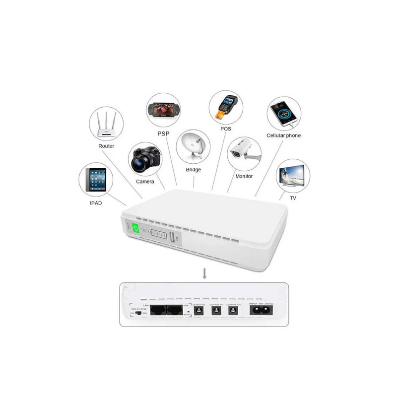 Mini Ups 8800mah Doble Selector Out 9v/12v Poe 12v/24v 
