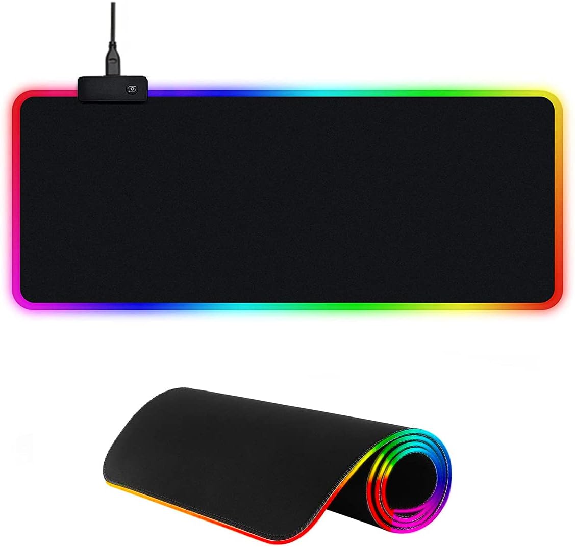 Mouse Pad Gaming Rgb Alfombrilla Pc Antideslizante 14 Luces