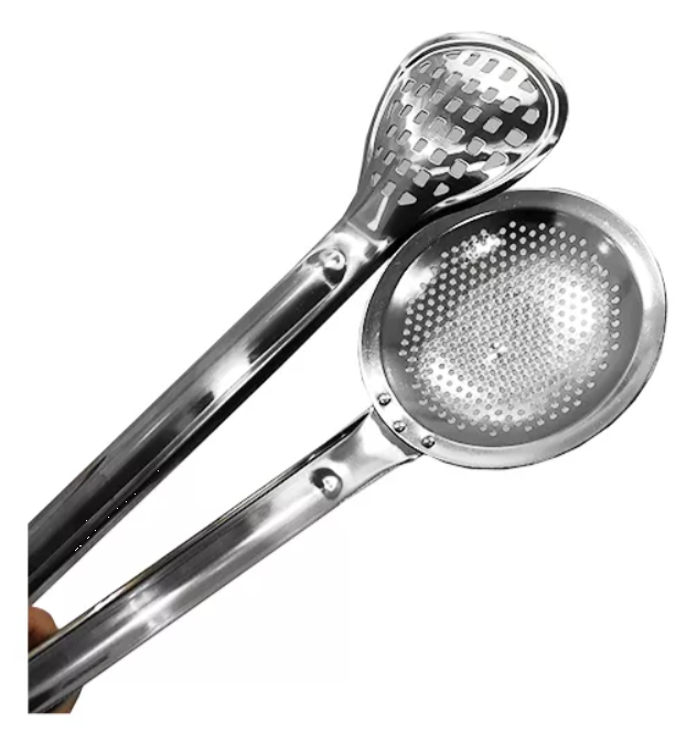 Pinza De Cocina 2 En 1 Para Alimentos Con Escurridor colador