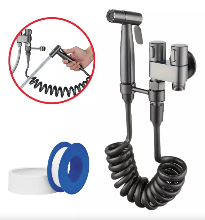 Kit Ducha grifería Tipo Teléfono Doble 1 en 2 salida movible