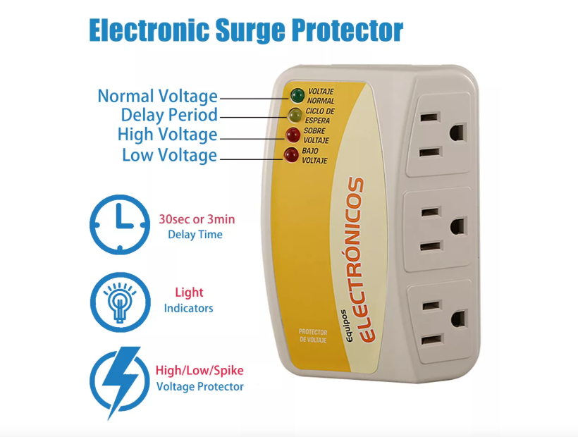 Protector De Voltaje 110v Para Equipos Electrónicos de 3 conexiones