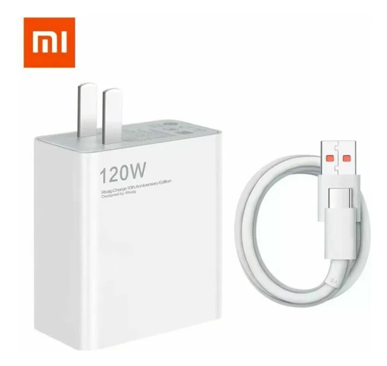 Cargador Xiaomi Tipo C Carga Rápida 120w Turbo Charge 