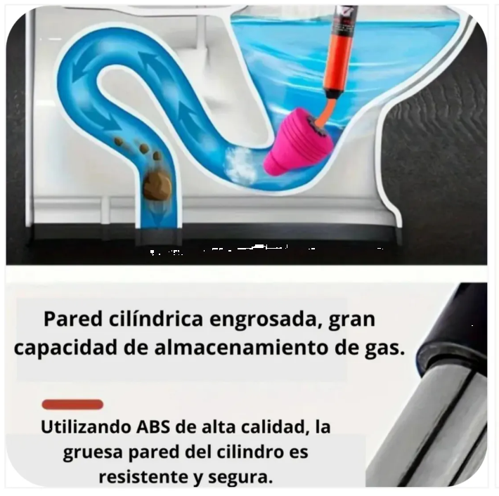 Chupón Destapa Cañería Poceta De Aire Manual Mágico